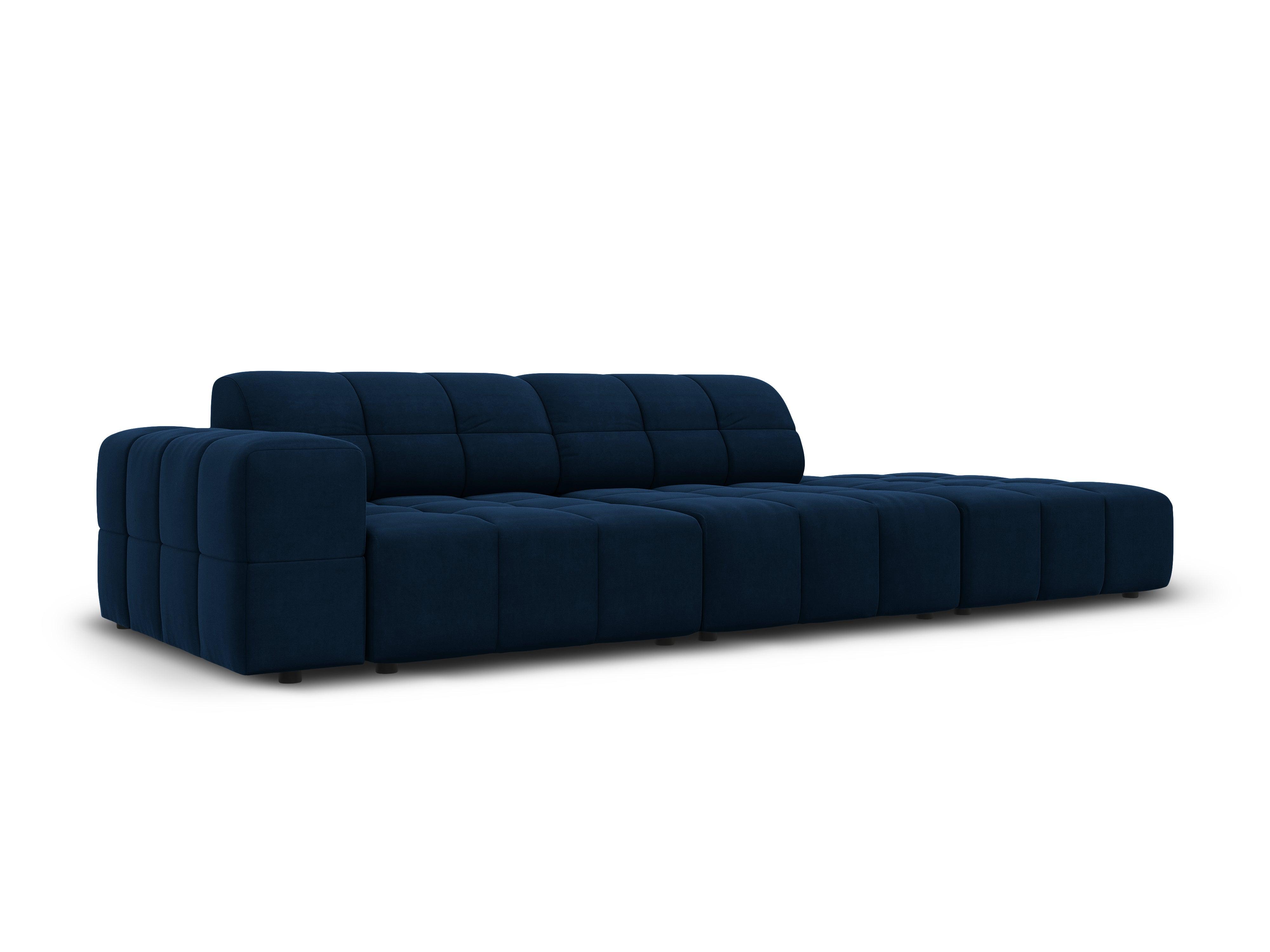 Sofa aksamitna prawostronna 3-osobowa CHICAGO granat królewski Cosmopolitan Design Eye on Design