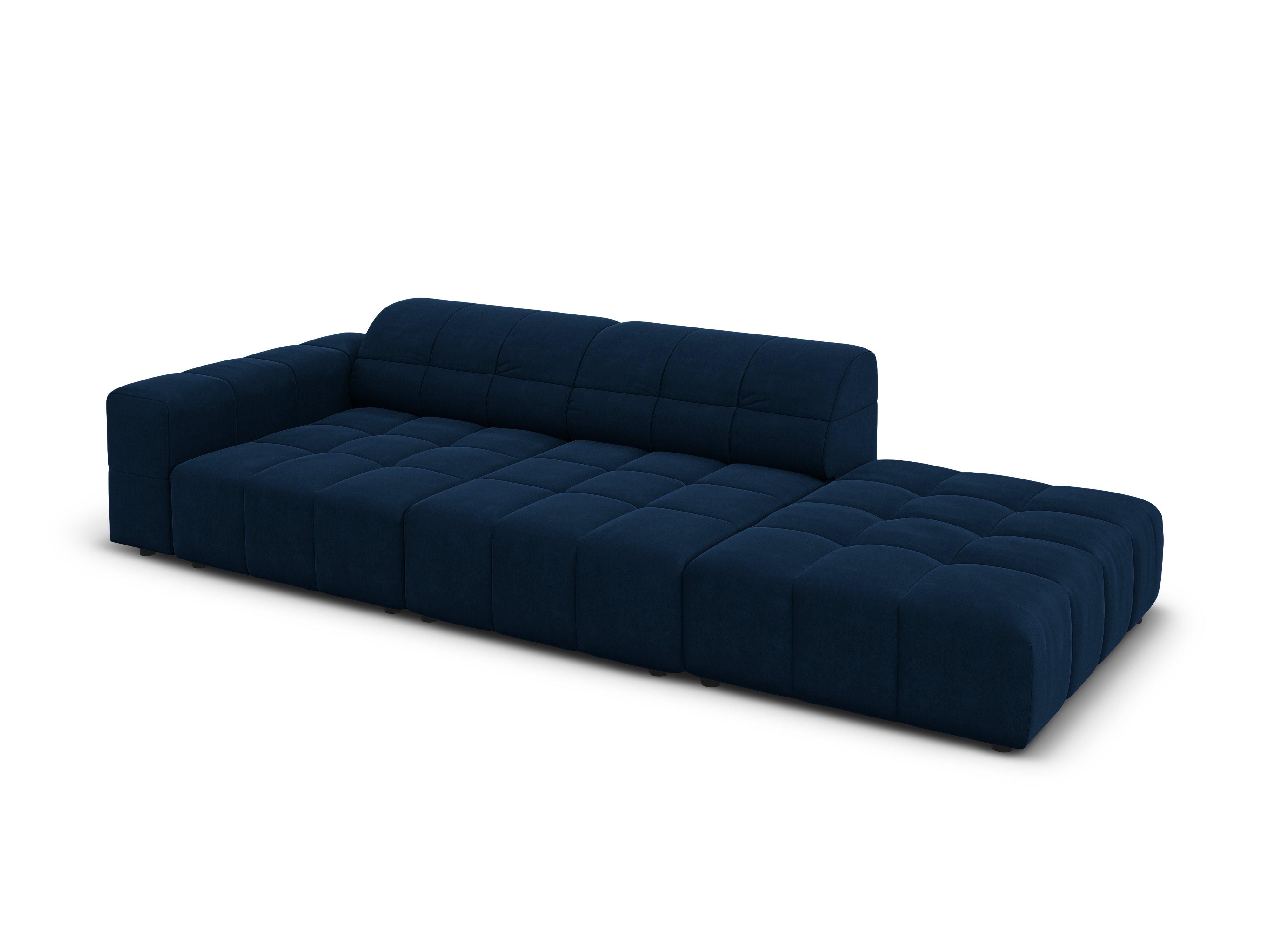 Sofa aksamitna prawostronna 3-osobowa CHICAGO granat królewski Cosmopolitan Design Eye on Design