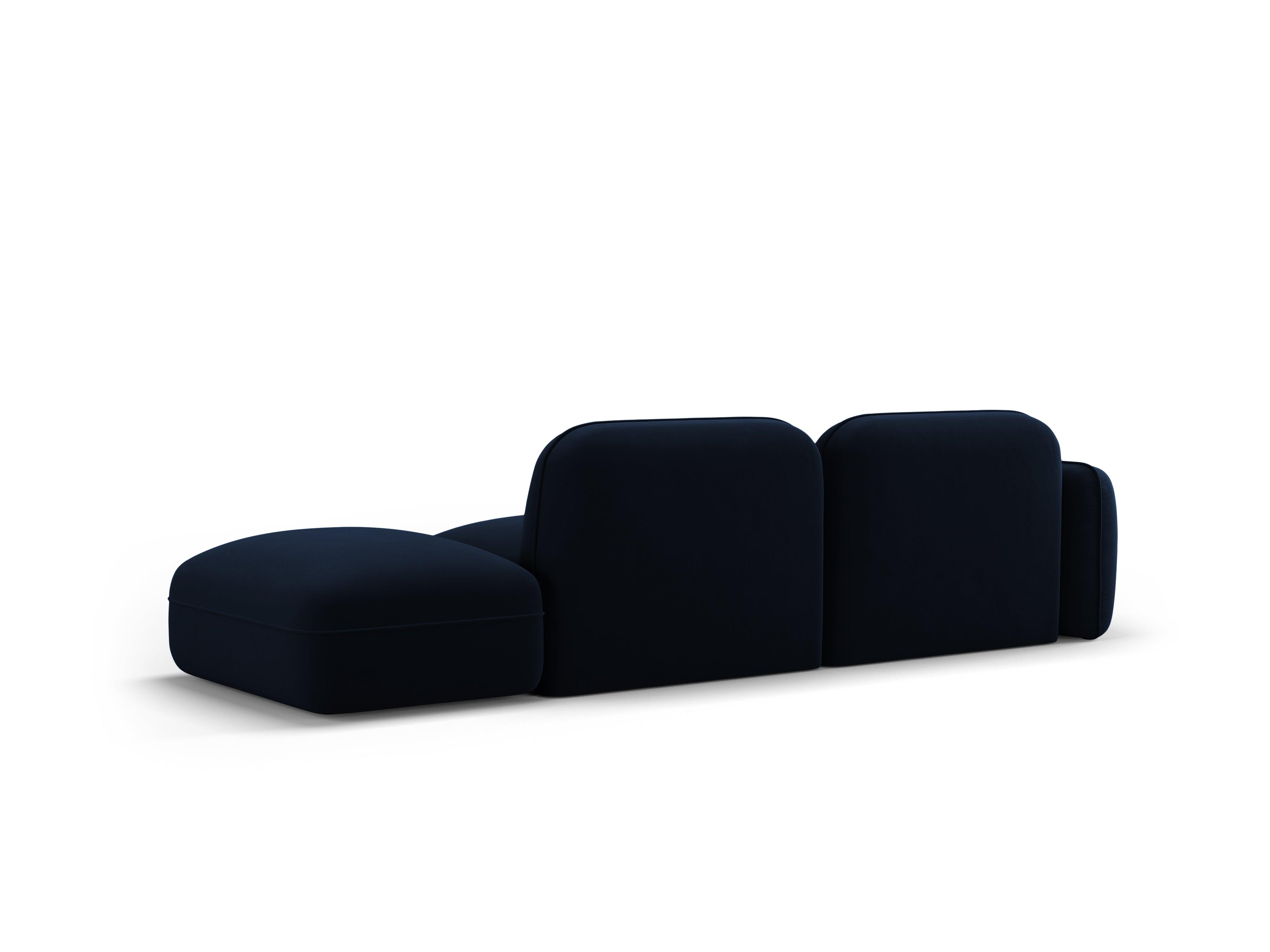 Sofa modułowa aksamitna prawostronna 3-osobowa SYDNEY granat królewski Cosmopolitan Design Eye on Design