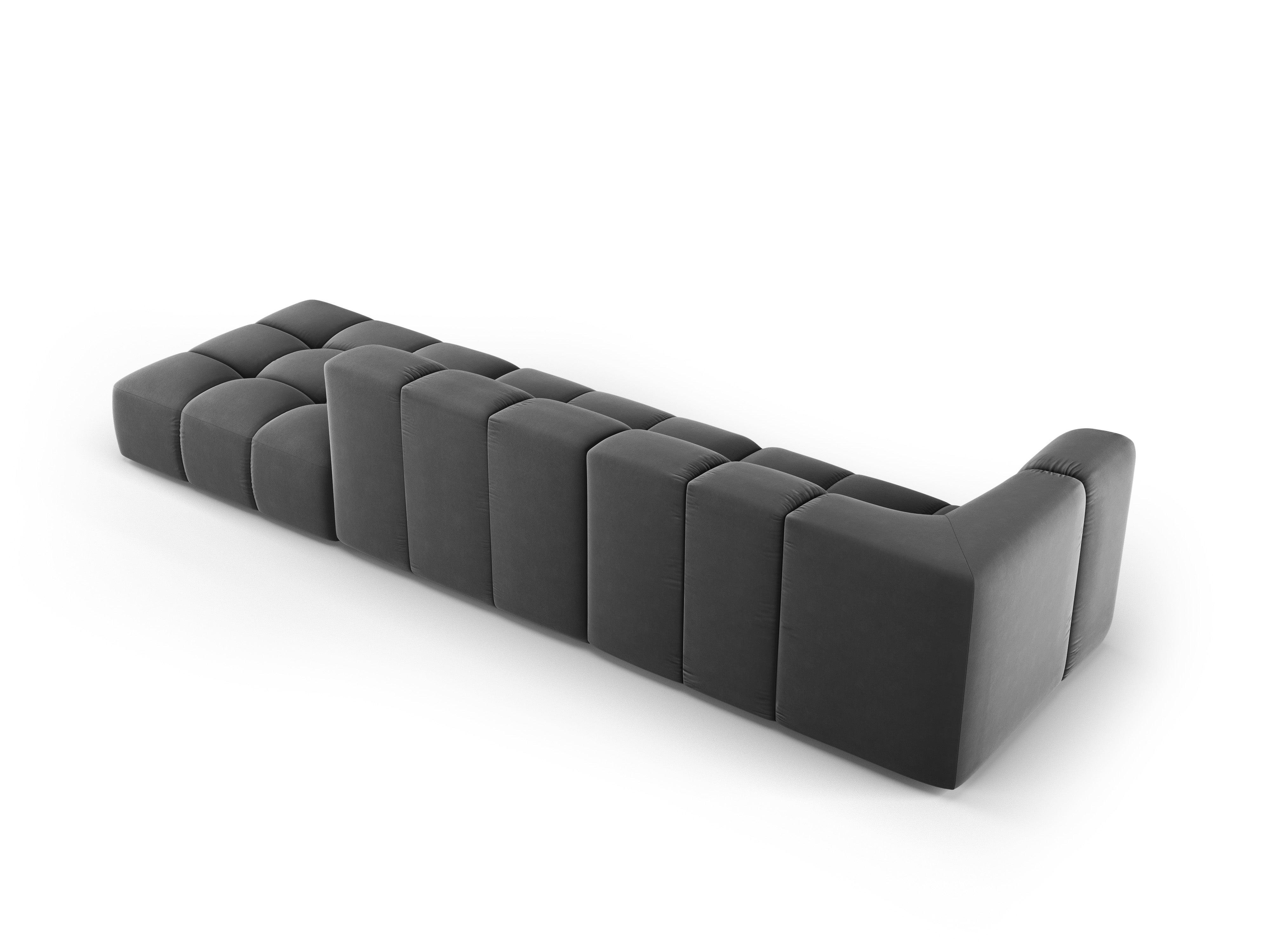 Sofa aksamitna prawostronna FRANCESCA szary Milo Casa Eye on Design