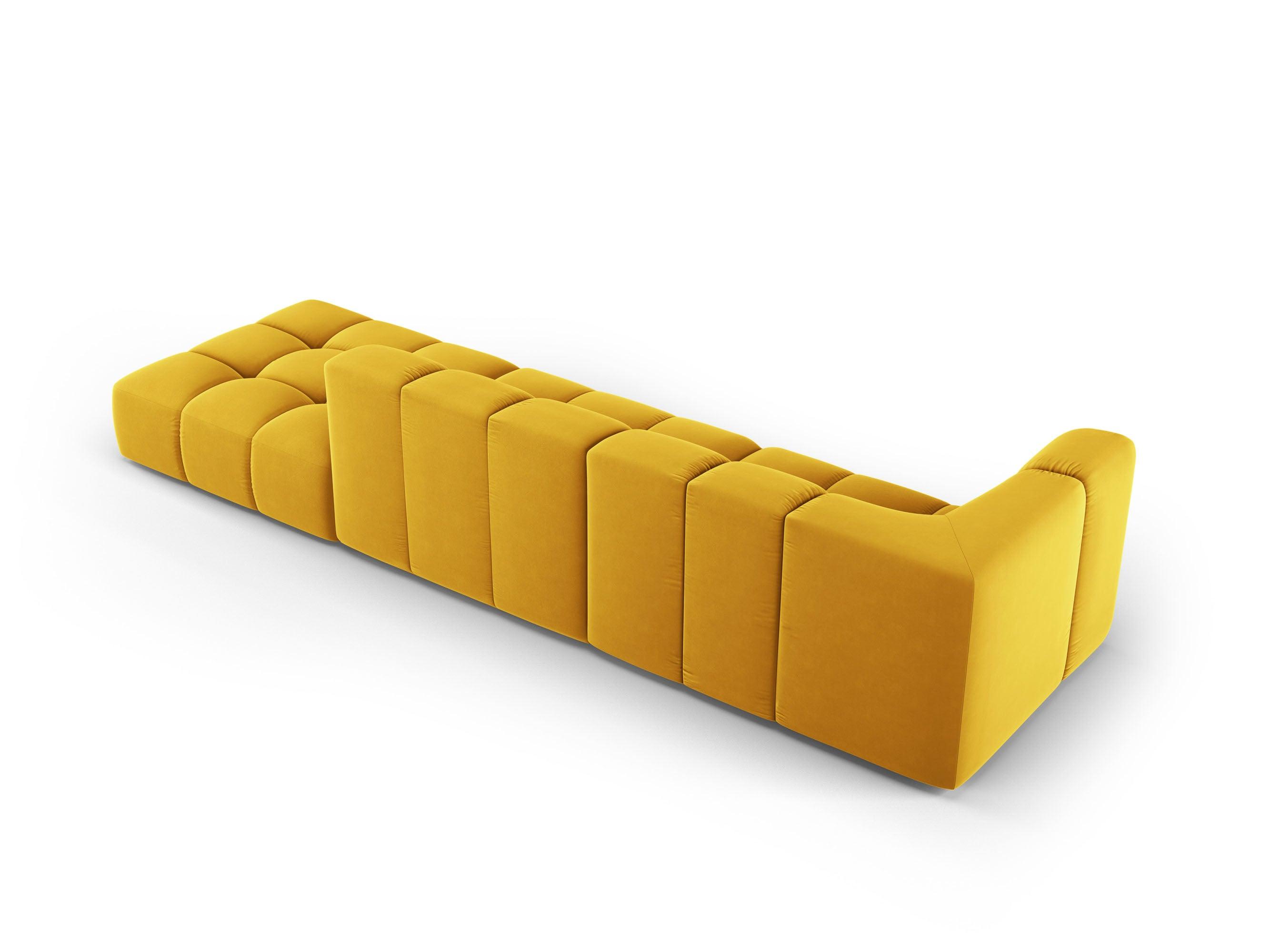 Sofa aksamitna prawostronna FRANCESCA żółty Milo Casa Eye on Design