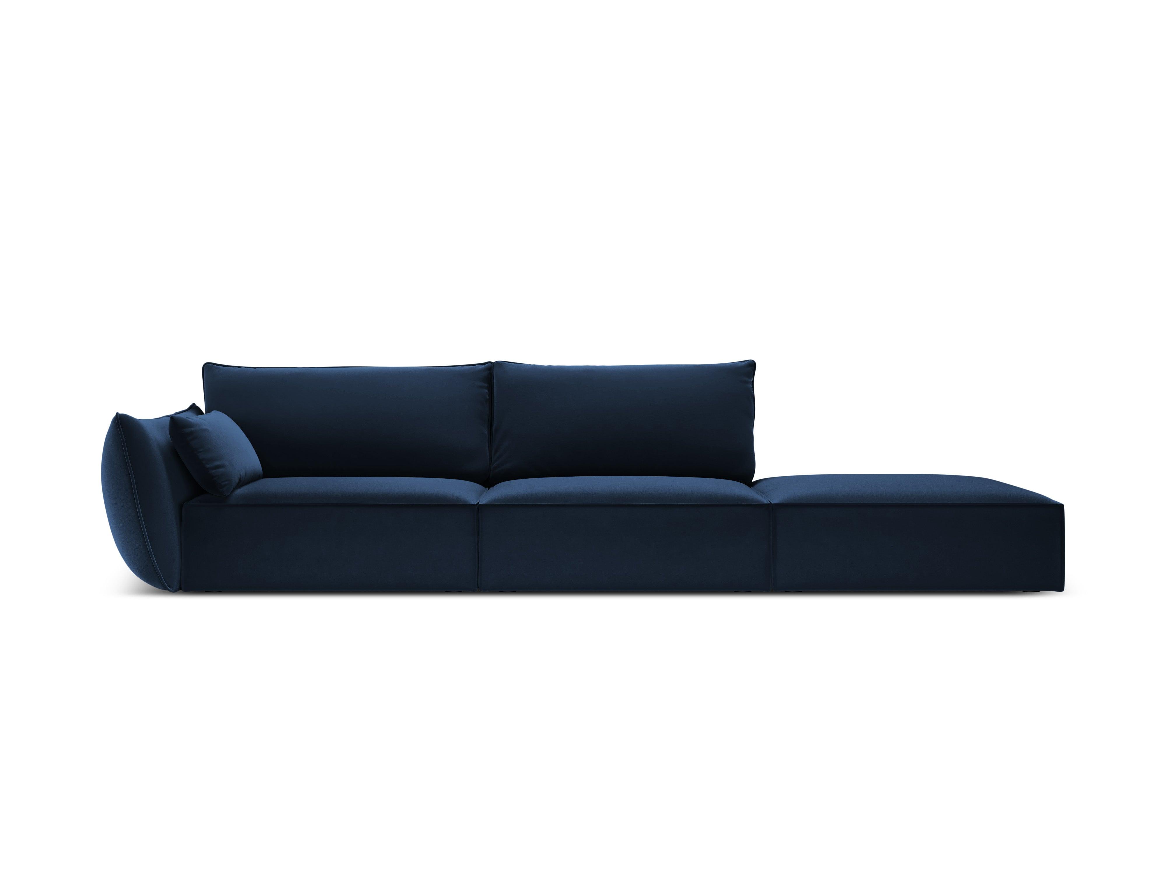 Sofa aksamitna prawostronna otwarta VANDA granatowy Mazzini Sofas Eye on Design