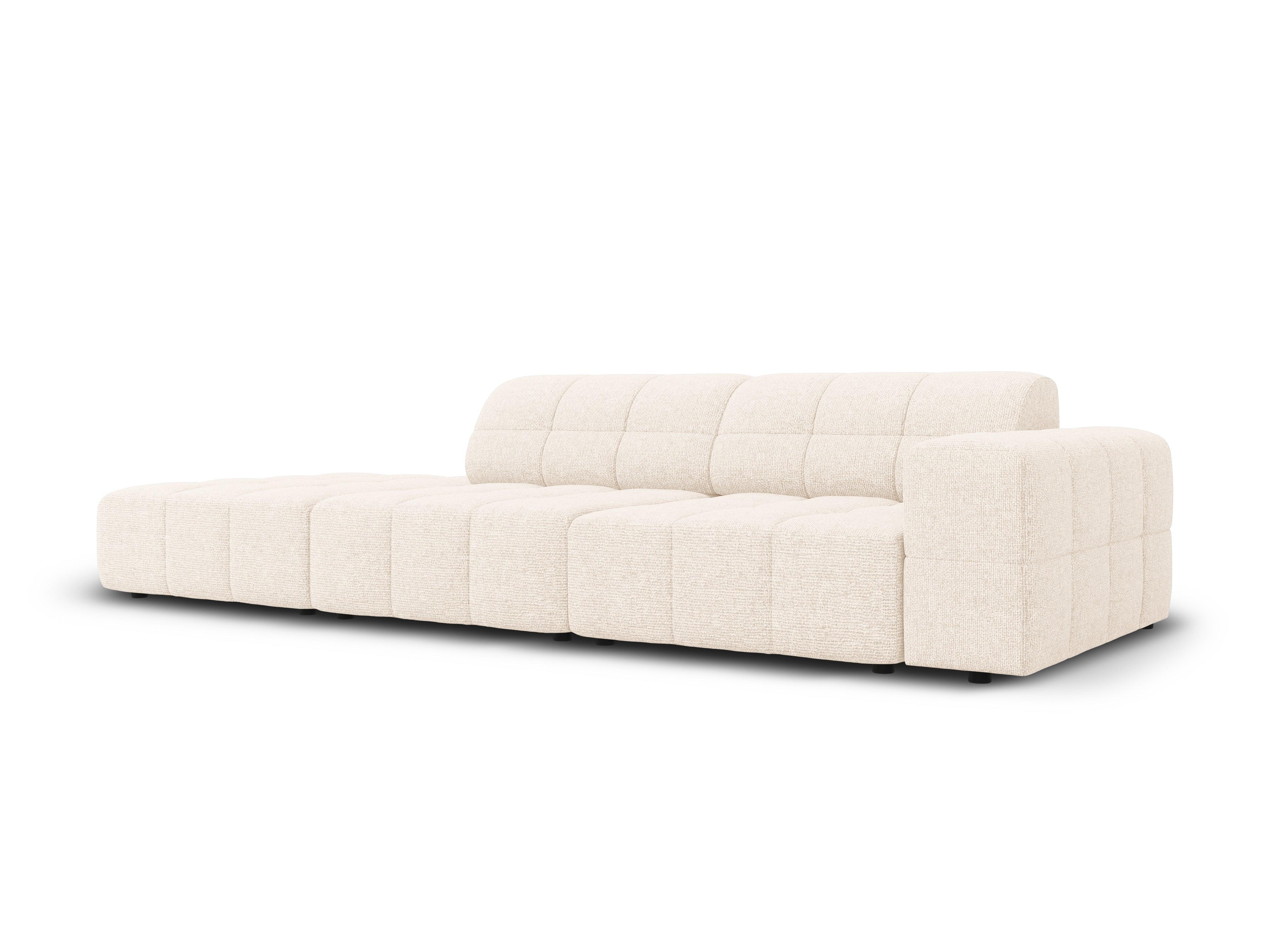 Sofa lewostronna 3-osobowa CHICAGO jasnobeżowy szenil Cosmopolitan Design Eye on Design