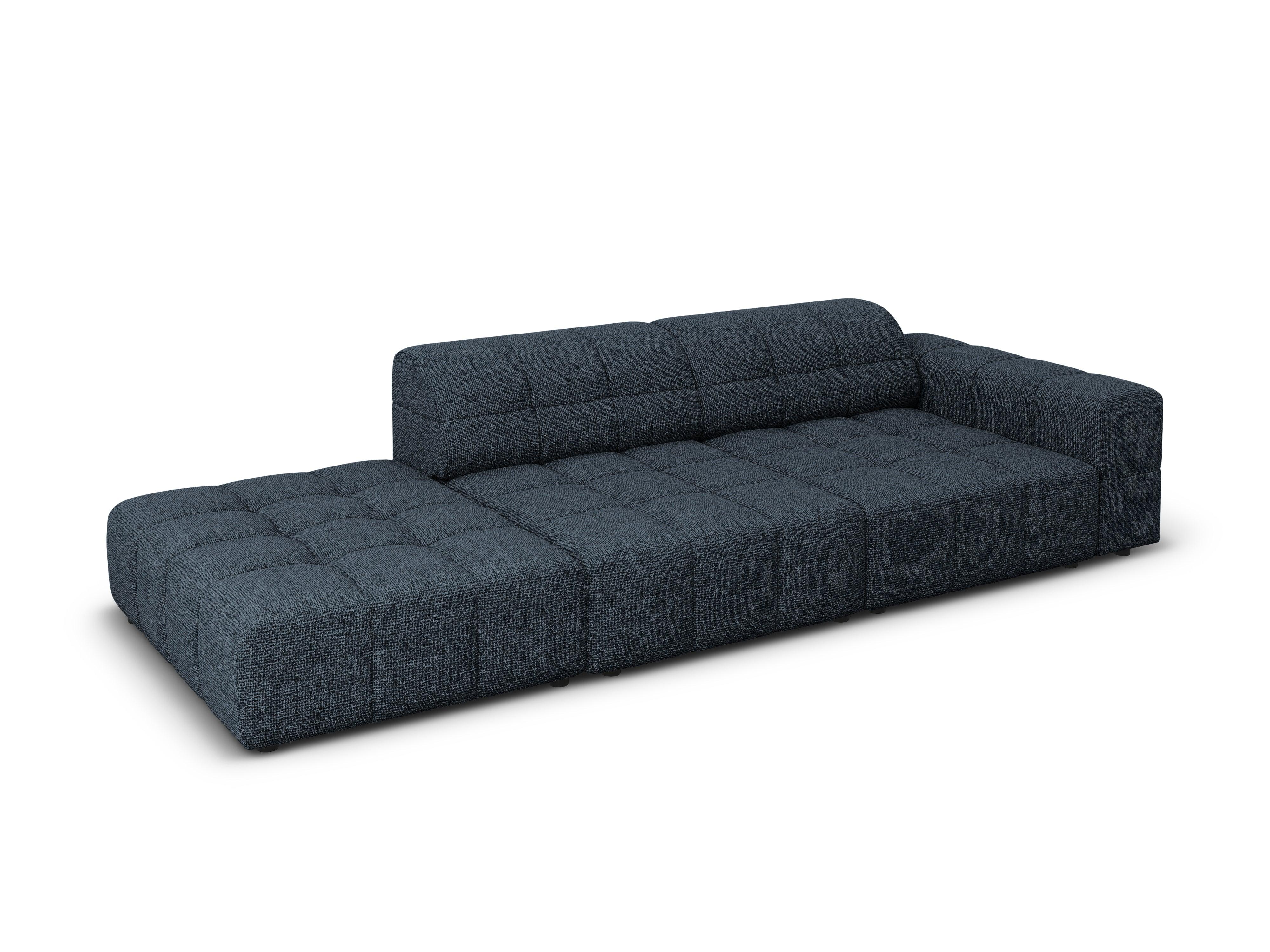 Sofa lewostronna 3-osobowa CHICAGO niebieski szenil Cosmopolitan Design Eye on Design