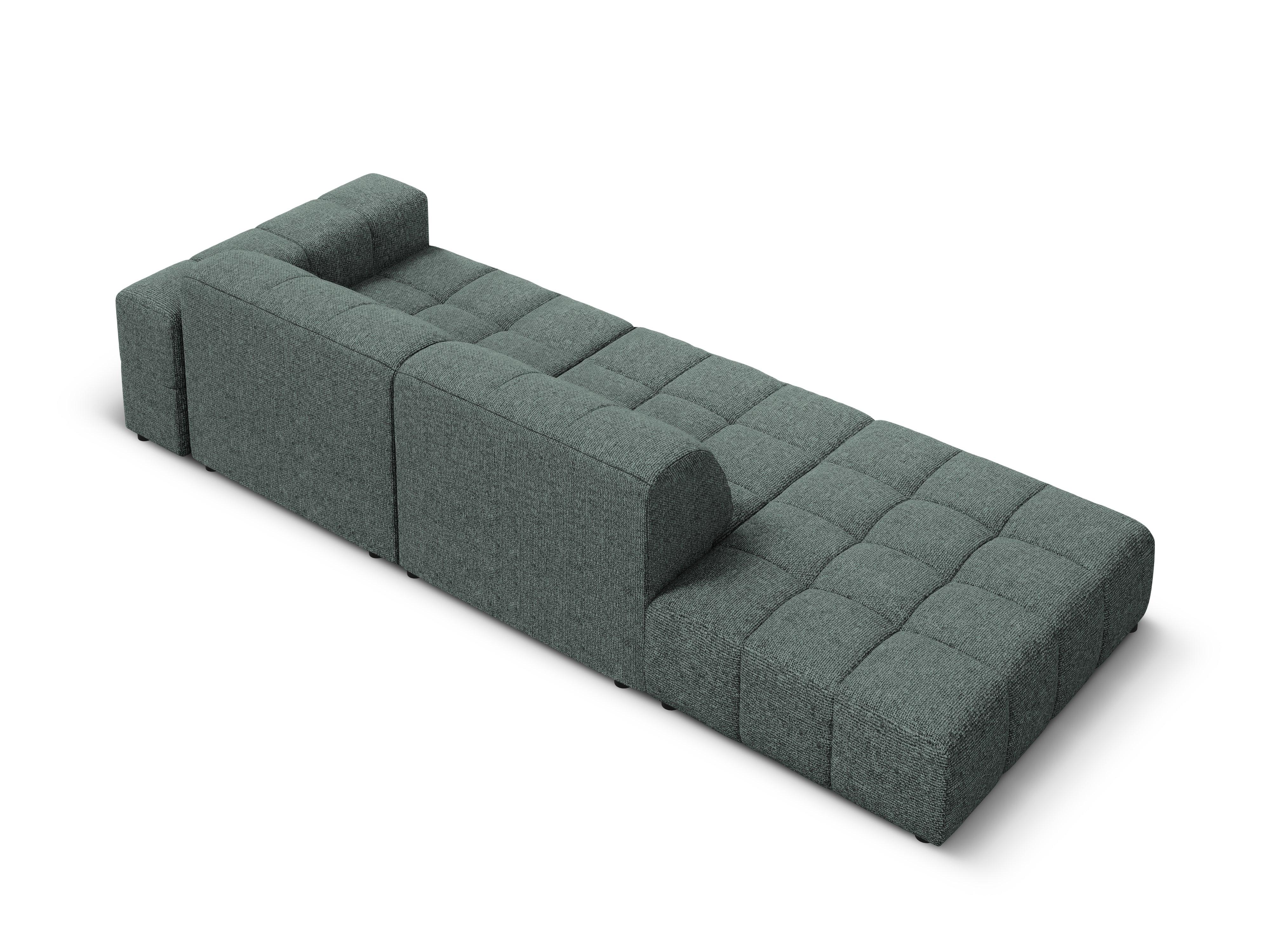 Sofa lewostronna 3-osobowa CHICAGO petrol szenil Cosmopolitan Design Eye on Design