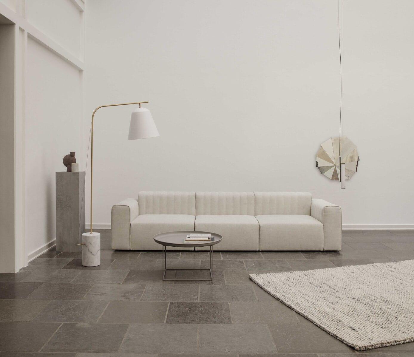 Sofa modułowa 3-osobowa RIFF boucle kremowy NORR11 Eye on Design