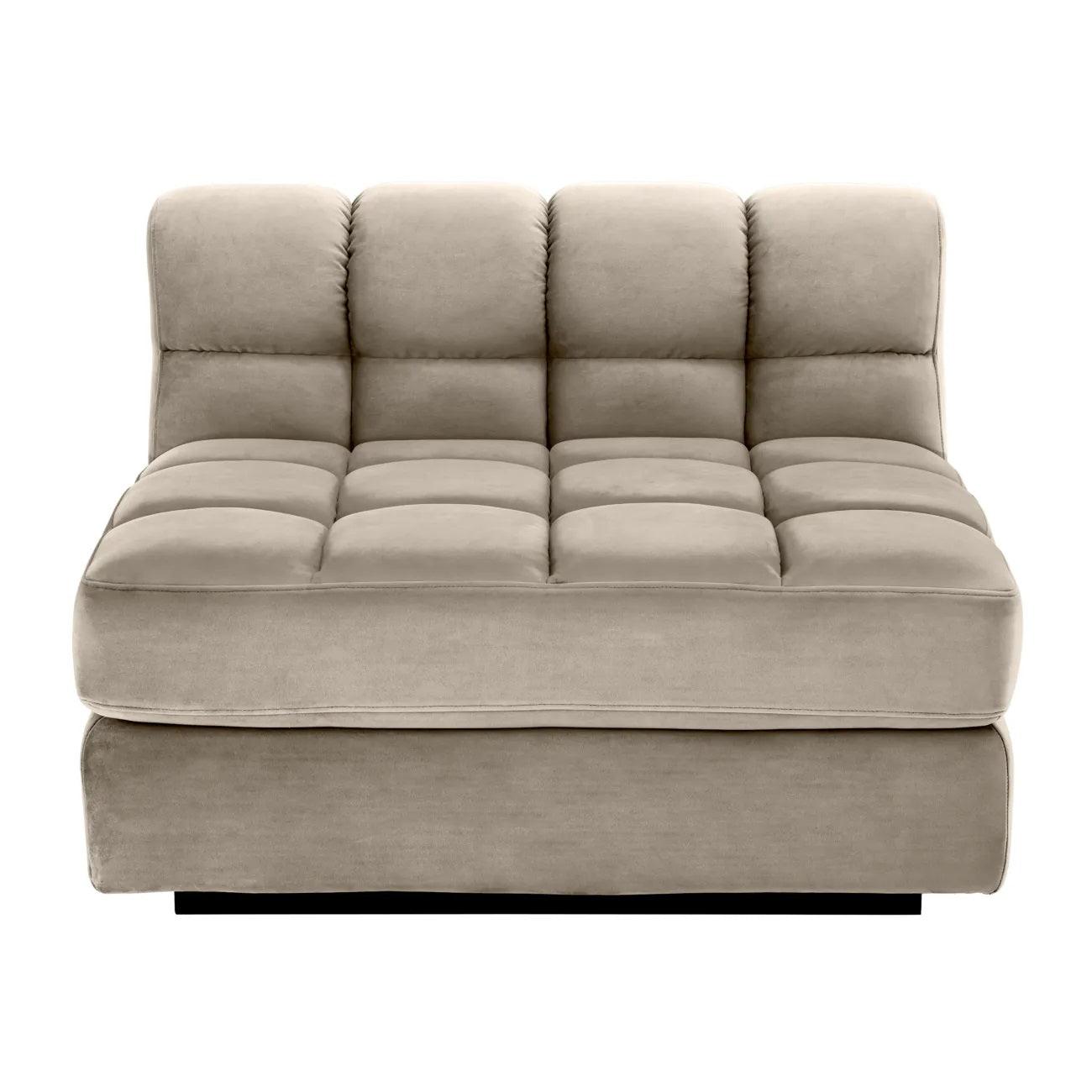 Sofa modułowa aksamitna DEAN - siedzisko środkowe beżowe Eichholtz Eye on Design