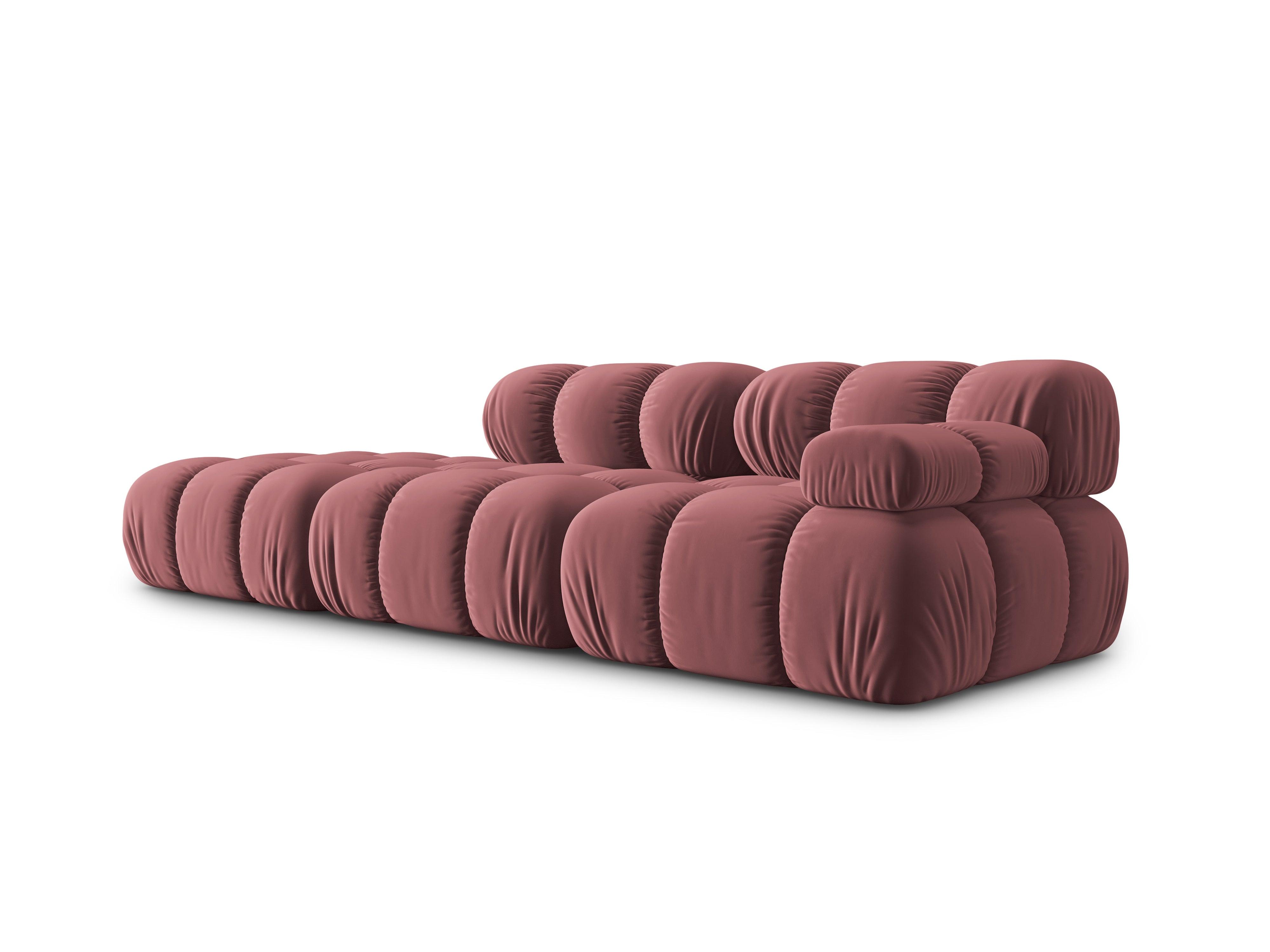 Sofa modułowa aksamitna lewostronna 4-osobowa TROPEA różowy Milo Casa Eye on Design