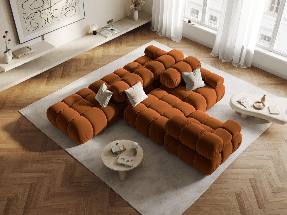 Sofa modułowa aksamitna lewostronna 4-osobowa TROPEA terracotta Milo Casa Eye on Design