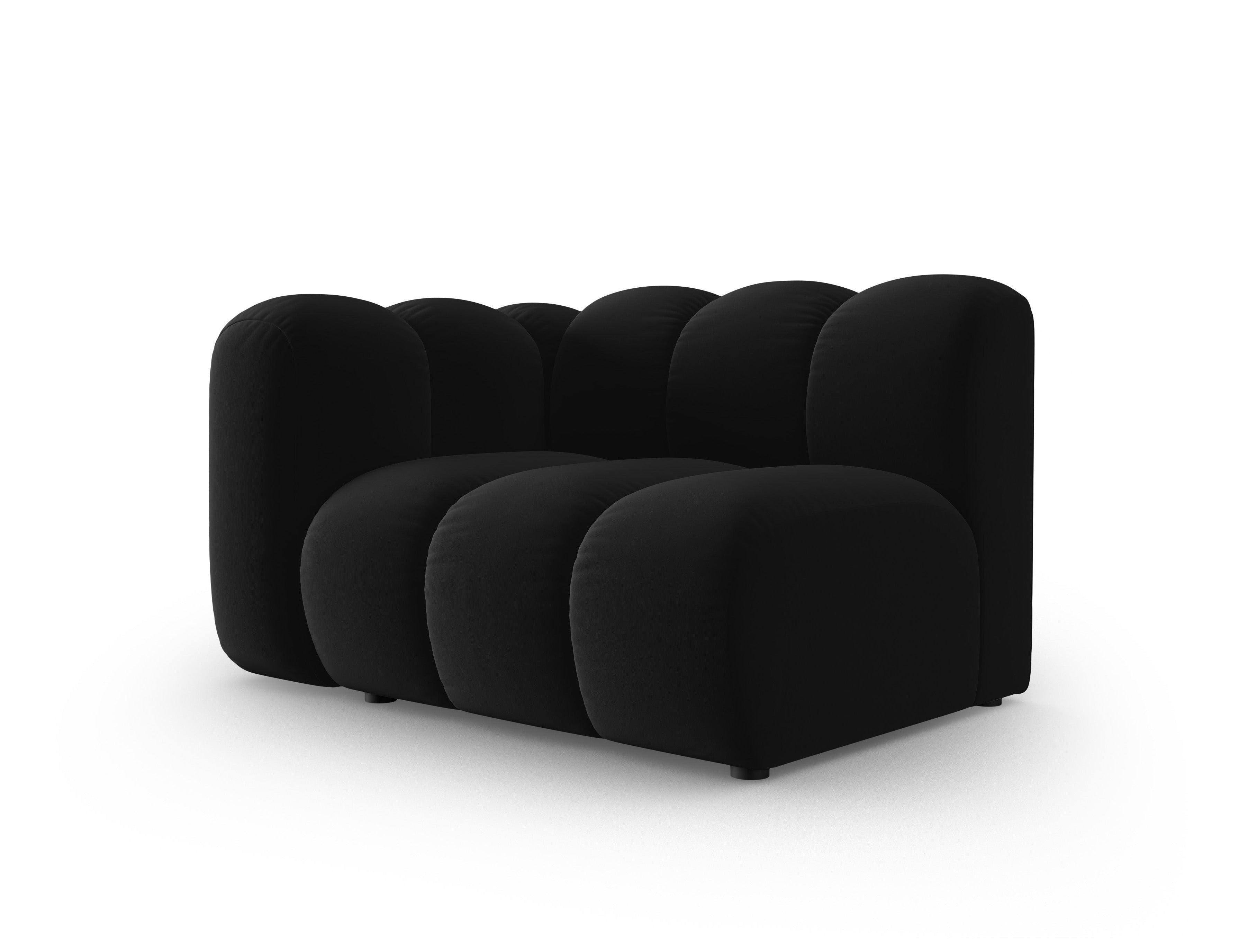 Sofa modułowa aksamitna lewostronna SKYLER czarny - element końcowy Interieurs 86 Eye on Design