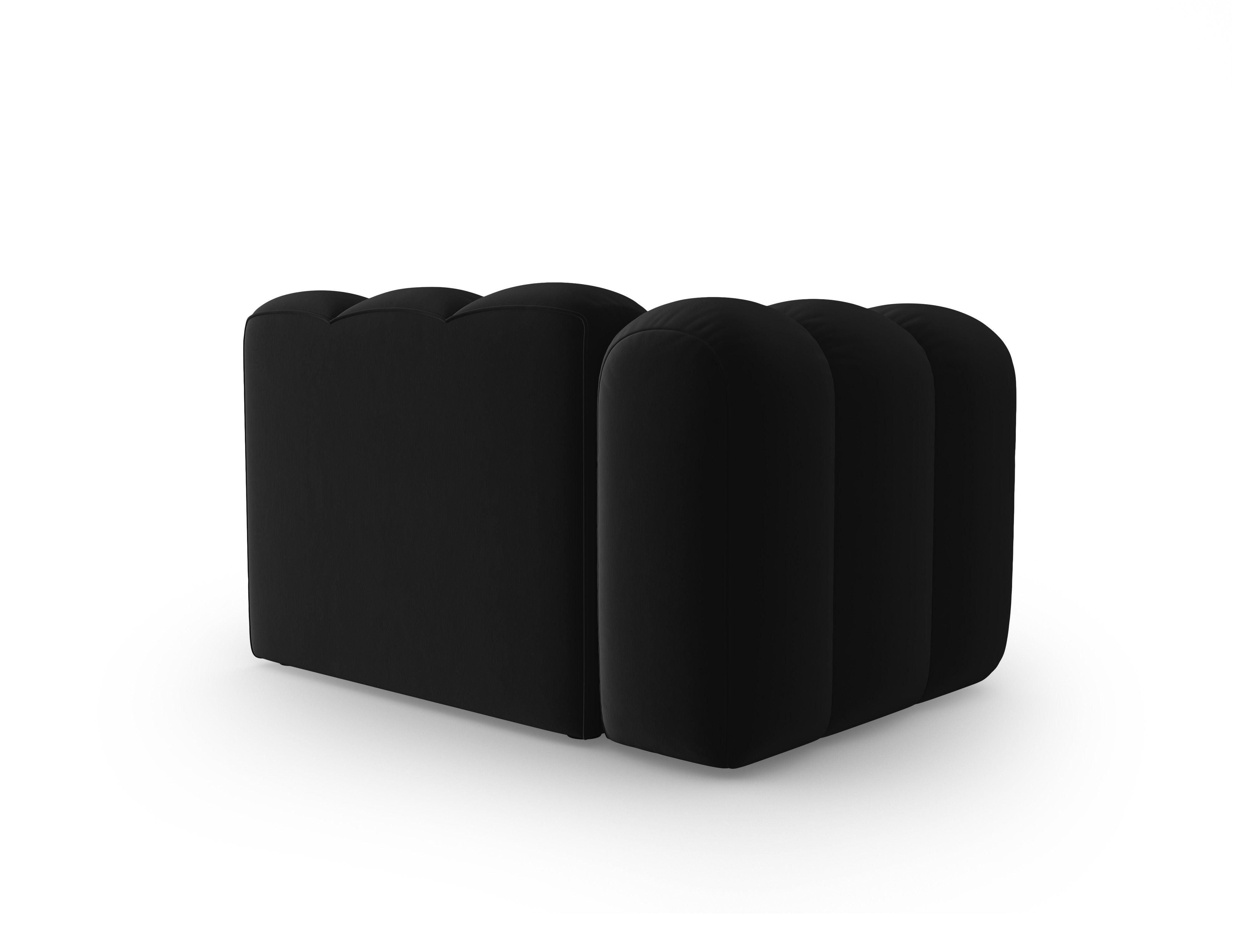 Sofa modułowa aksamitna lewostronna SKYLER czarny - element końcowy Interieurs 86 Eye on Design