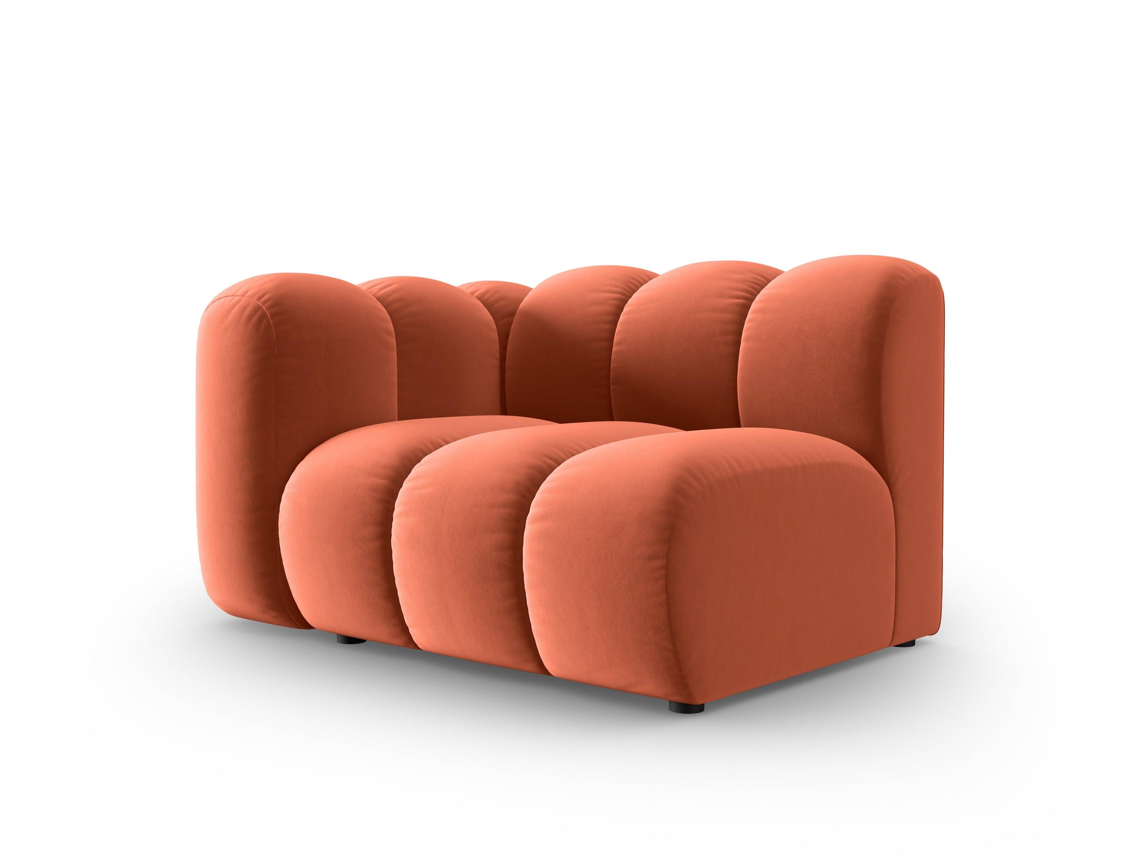 Sofa modułowa aksamitna lewostronna SKYLER koralowy - element końcowy Interieurs 86 Eye on Design