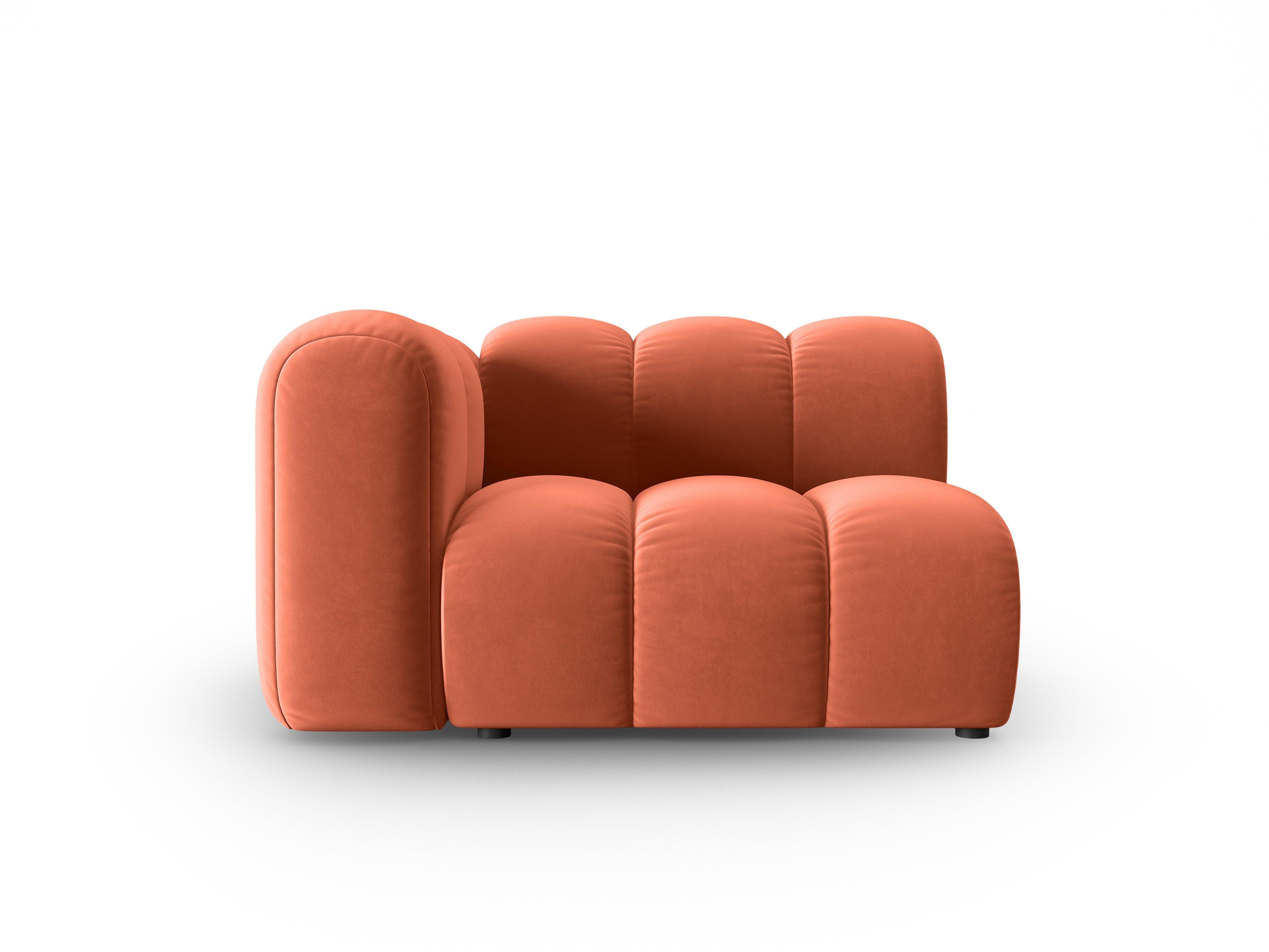 Sofa modułowa aksamitna lewostronna SKYLER koralowy - element końcowy Interieurs 86 Eye on Design