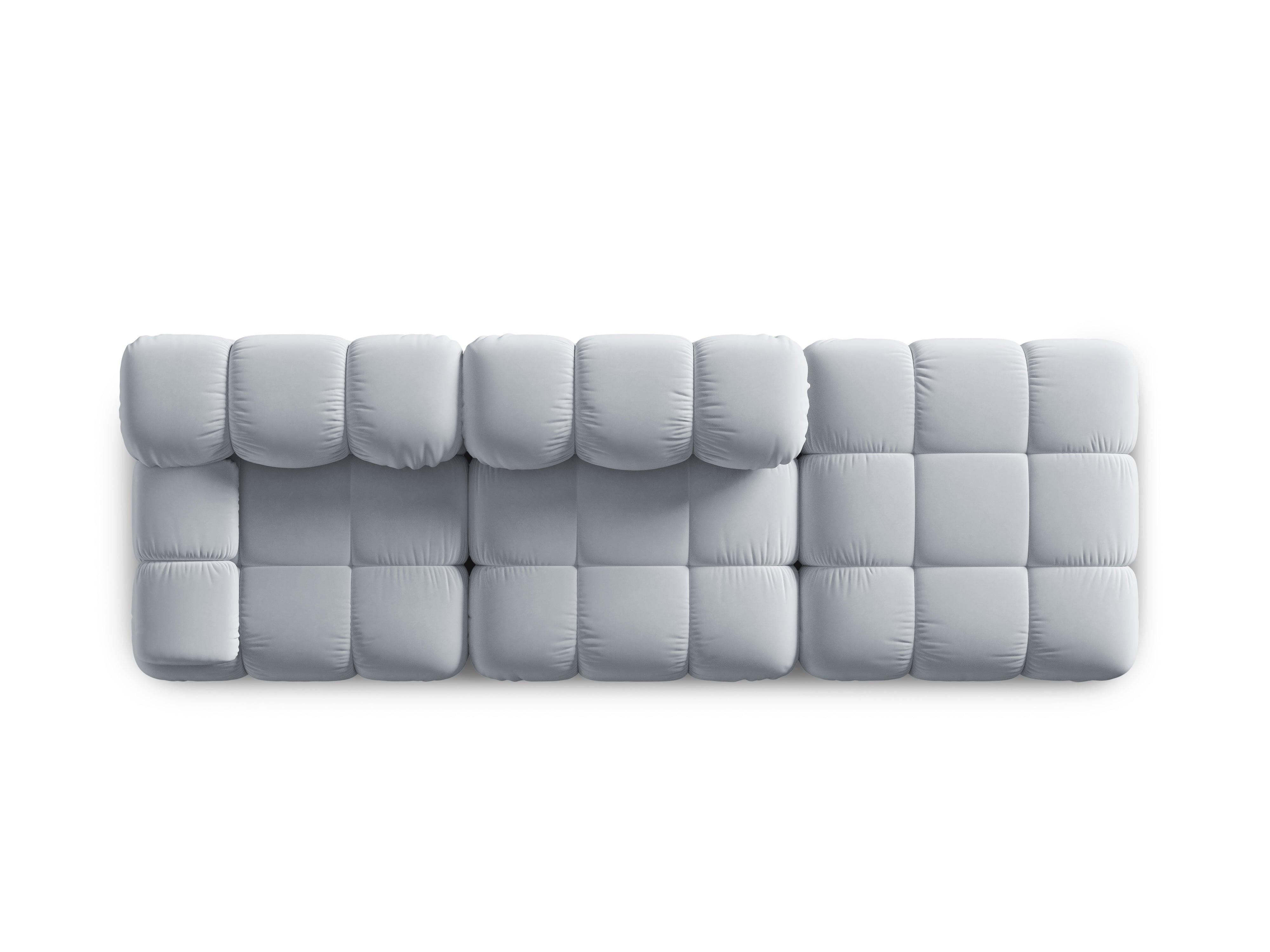 Sofa modułowa aksamitna prawostronna 4-osobowa TROPEA jasnoniebieski Milo Casa Eye on Design
