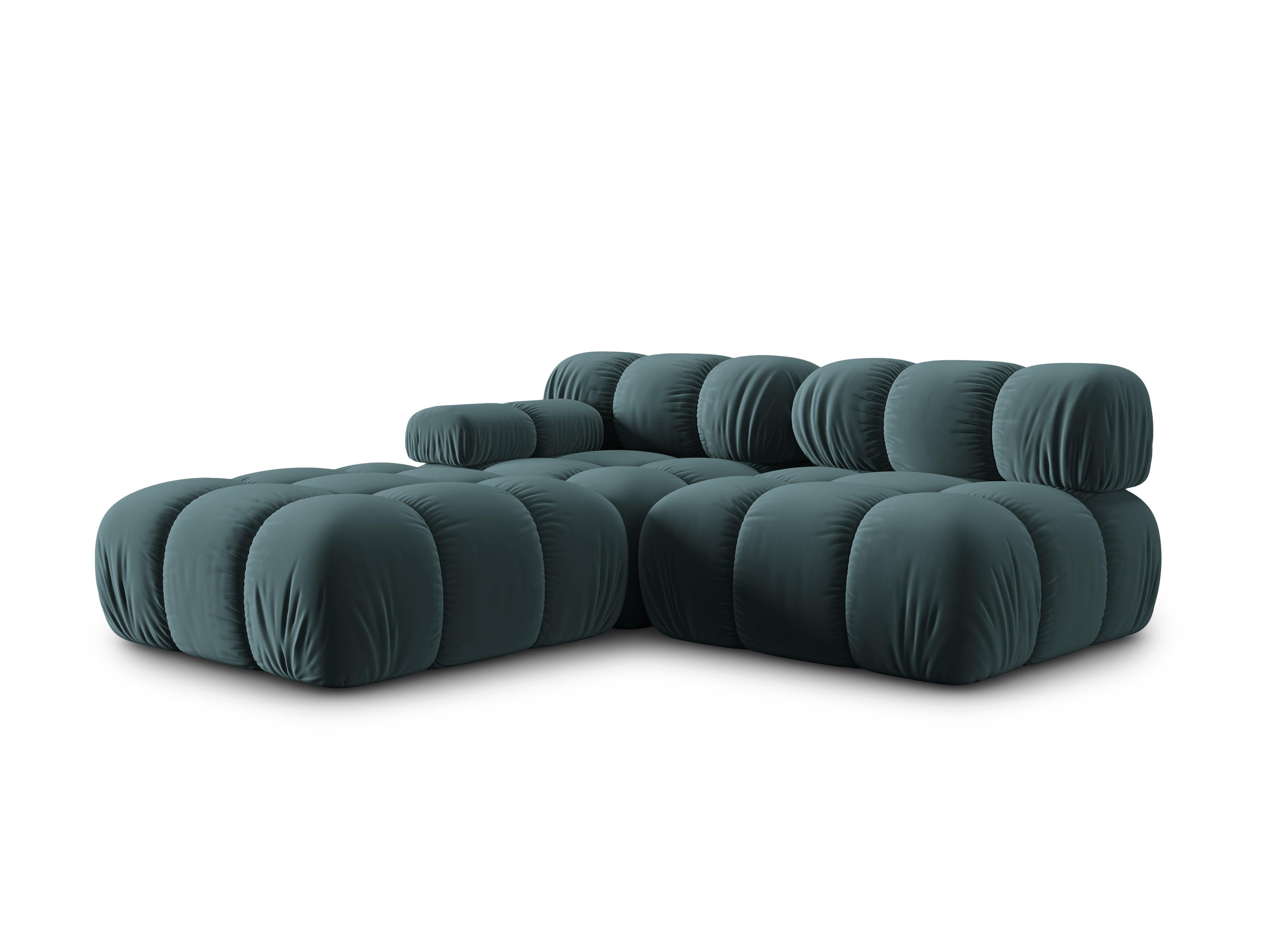 Sofa modułowa aksamitna prawostronna 4-osobowa TROPEA petrol Milo Casa Eye on Design