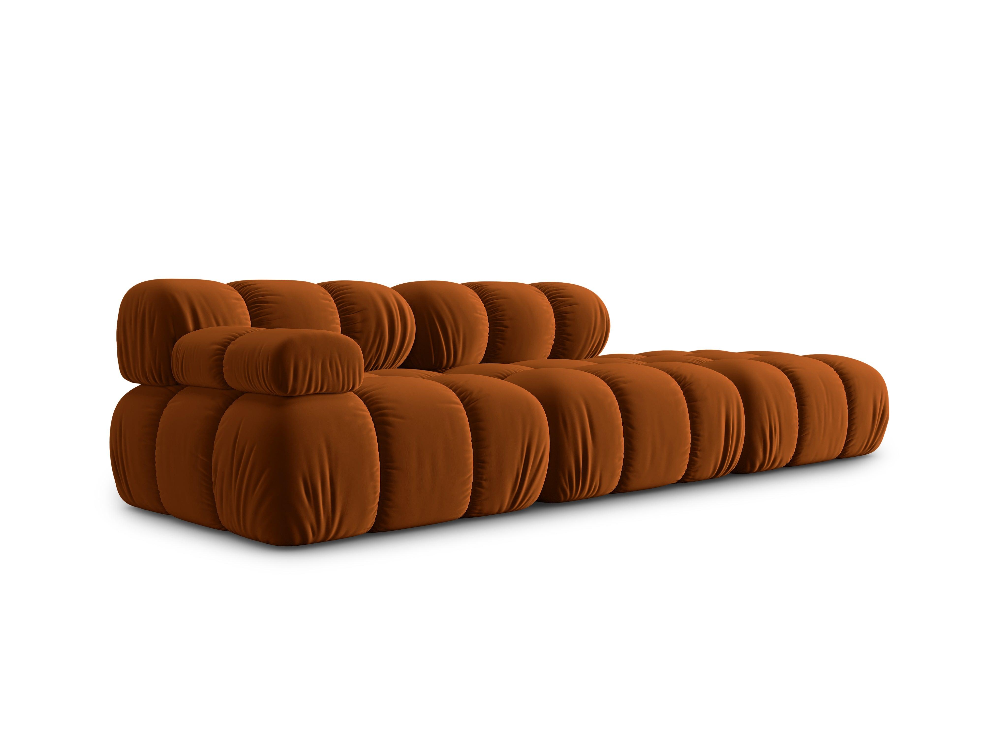 Sofa modułowa aksamitna prawostronna 4-osobowa TROPEA terracotta Milo Casa Eye on Design