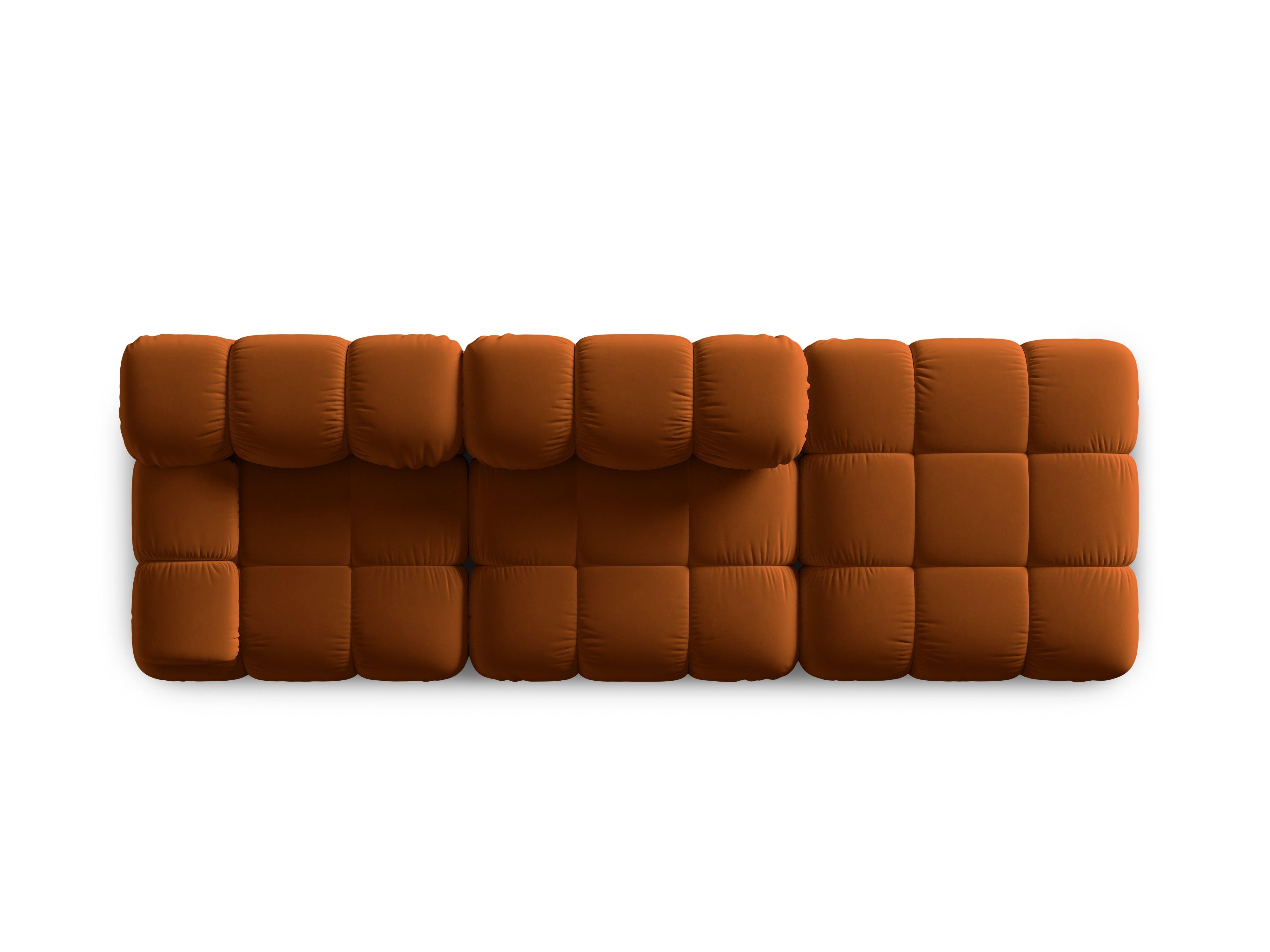Sofa modułowa aksamitna prawostronna 4-osobowa TROPEA terracotta Milo Casa Eye on Design