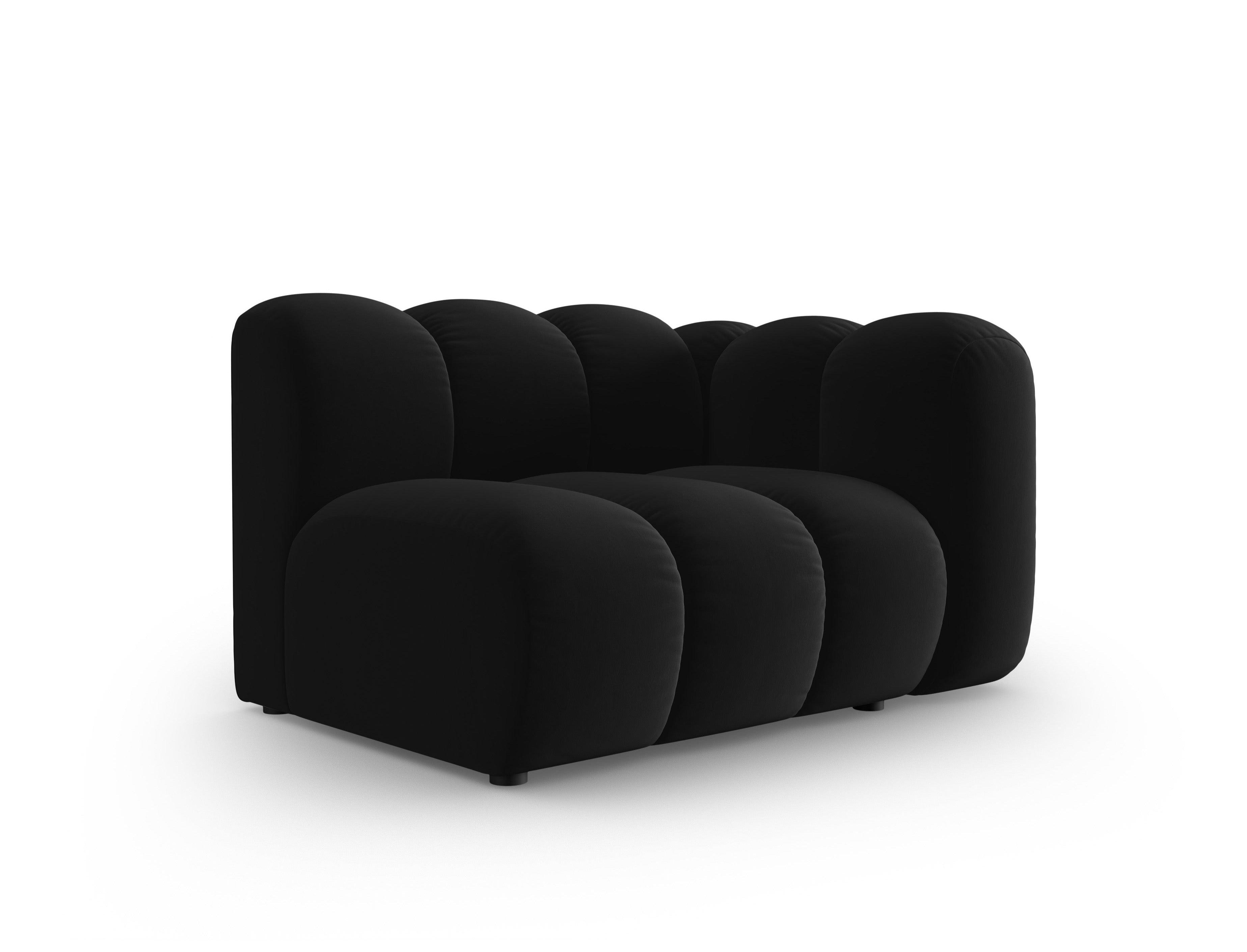 Sofa modułowa aksamitna prawostronna SKYLER czarny - element końcowy Interieurs 86 Eye on Design