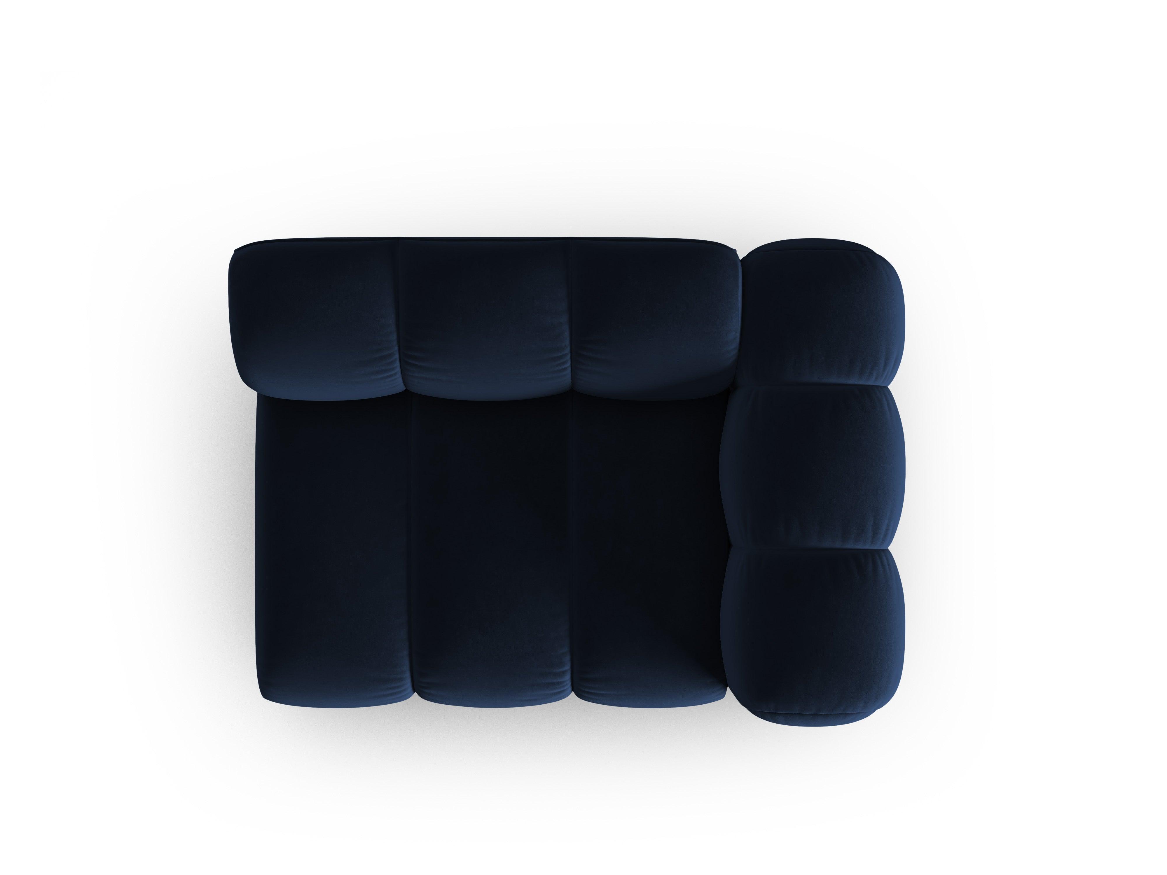 Sofa modułowa aksamitna prawostronna SKYLER granatowy - element końcowy Interieurs 86 Eye on Design
