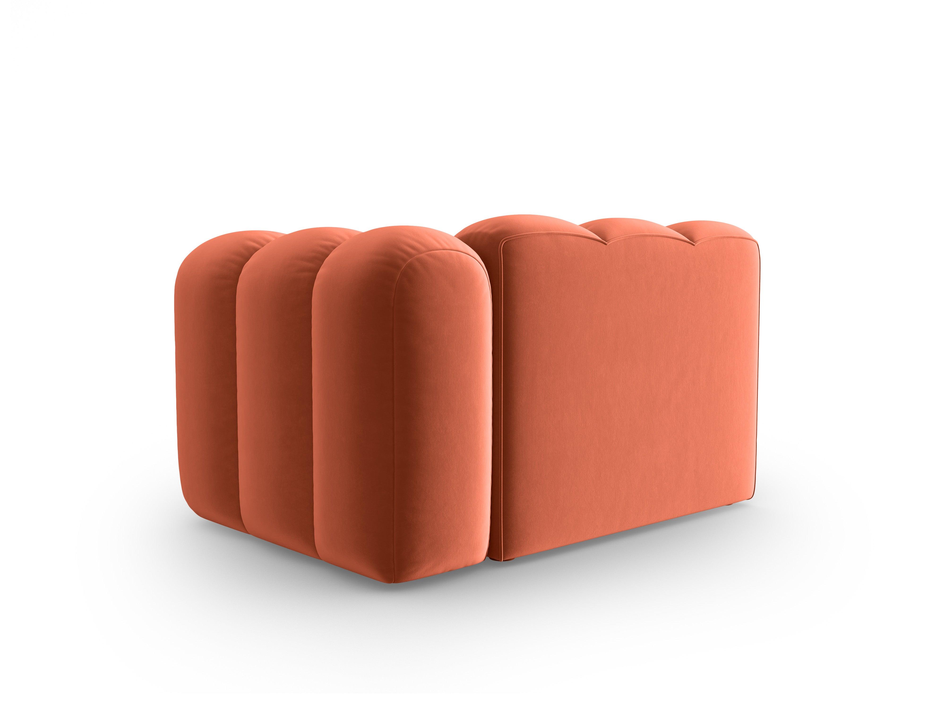 Sofa modułowa aksamitna prawostronna SKYLER koralowy - element końcowy Interieurs 86 Eye on Design