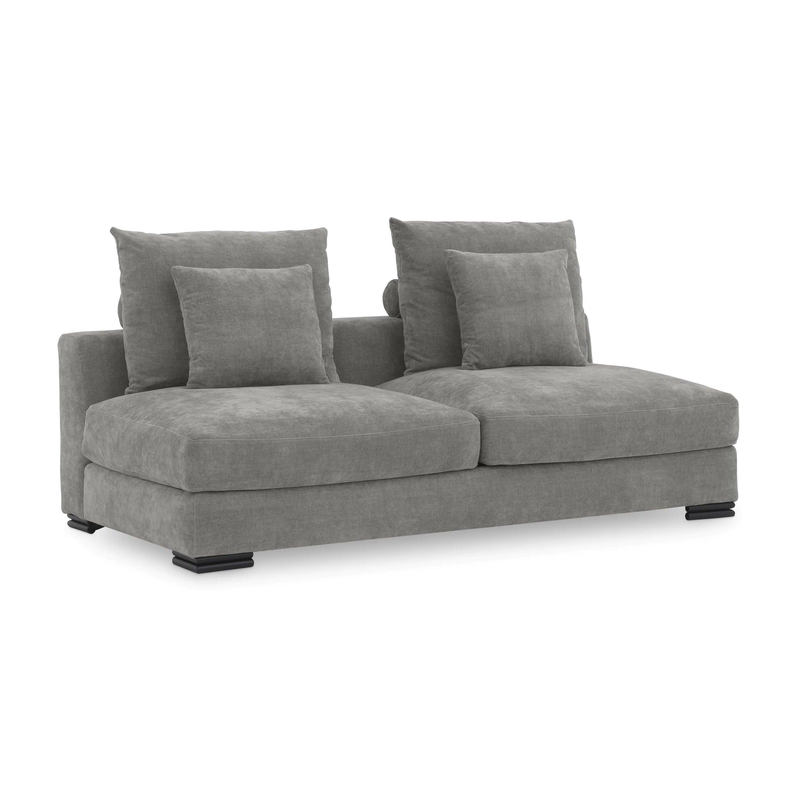 Sofa modułowa CLIFFORD - element środkowy 2-osobowy szary Eichholtz Eye on Design