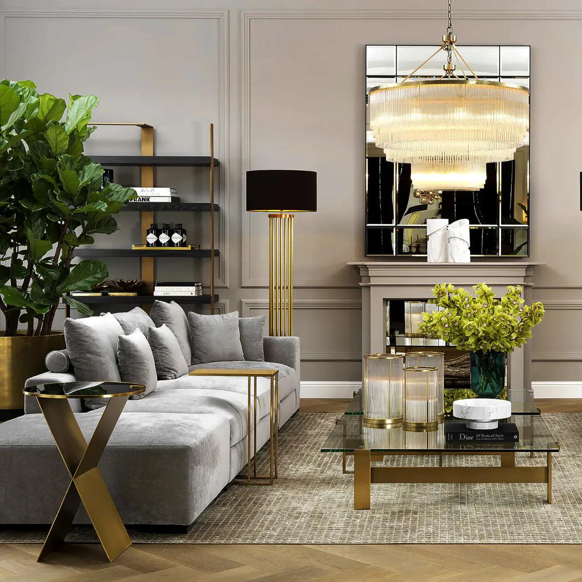 Sofa modułowa CLIFFORD - element środkowy 2-osobowy szary Eichholtz Eye on Design