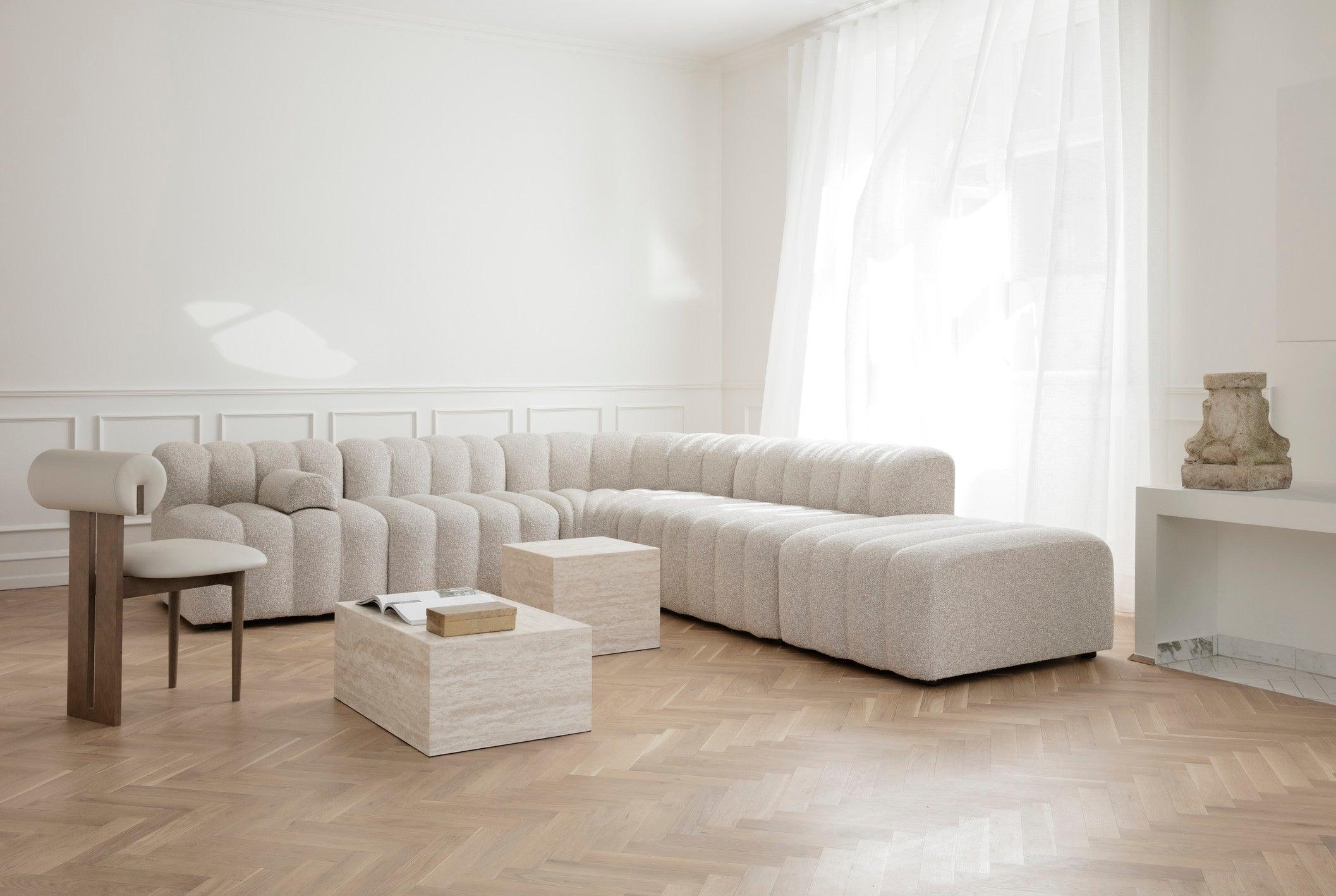Sofa modułowa duża STUDIO boucle beżowy NORR11 Eye on Design