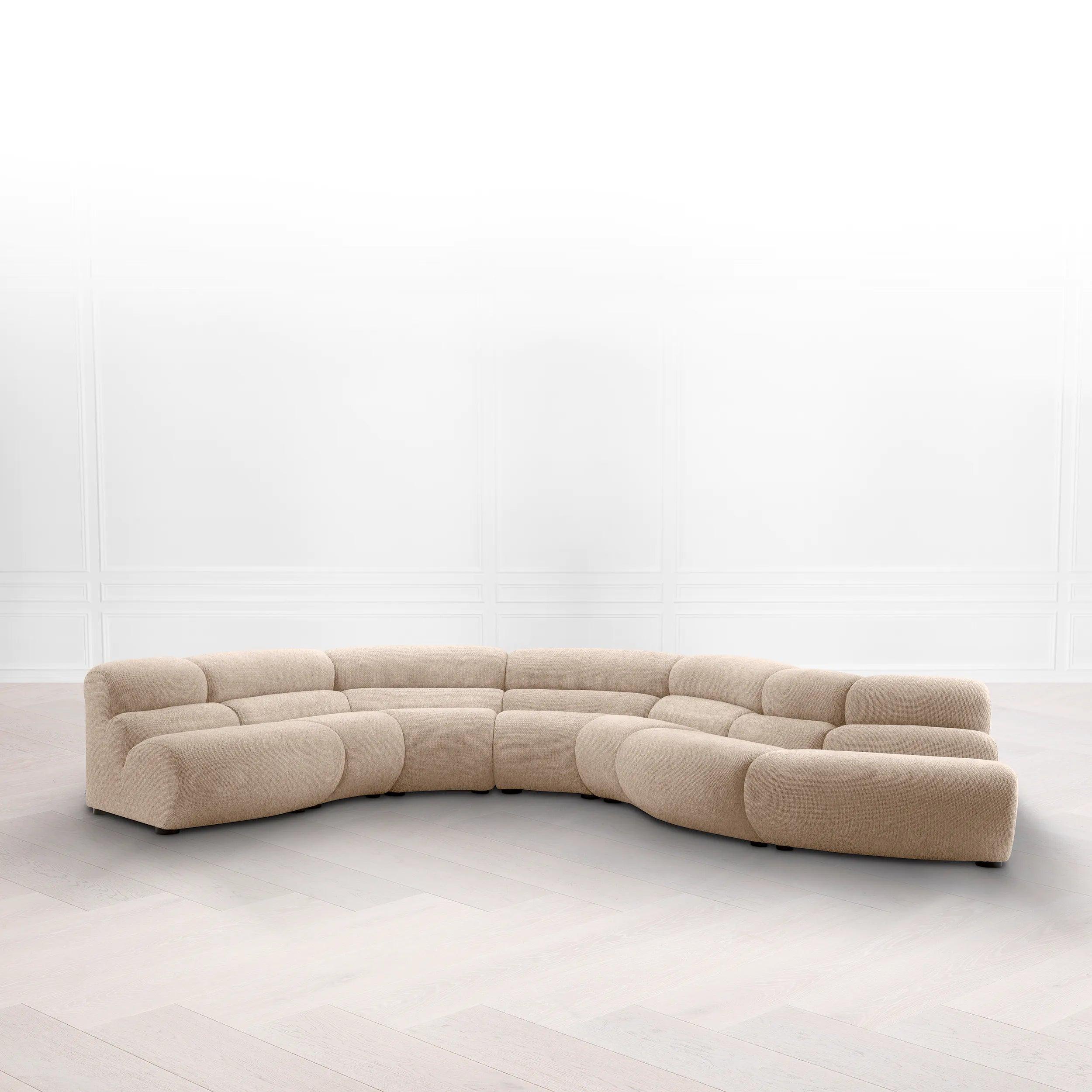 Sofa modułowa LINDAU - narożnik zewnętrzny piaskowy Eichholtz Eye on Design