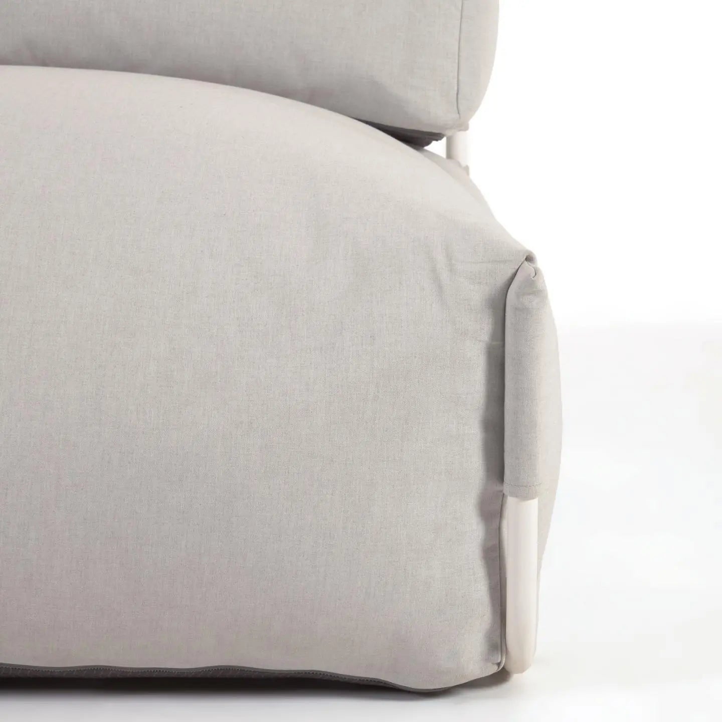 Sofa modułowa ogrodowa SQUARE - fotel jasnoszary na taras i do ogrodu