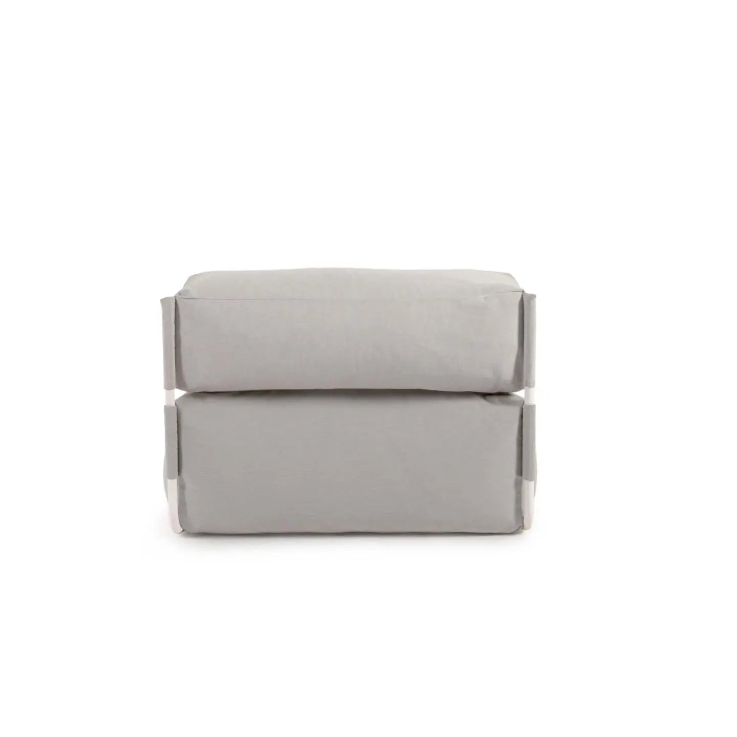 Sofa modułowa ogrodowa SQUARE - szezlong jasnoszary na taras i do ogrodu