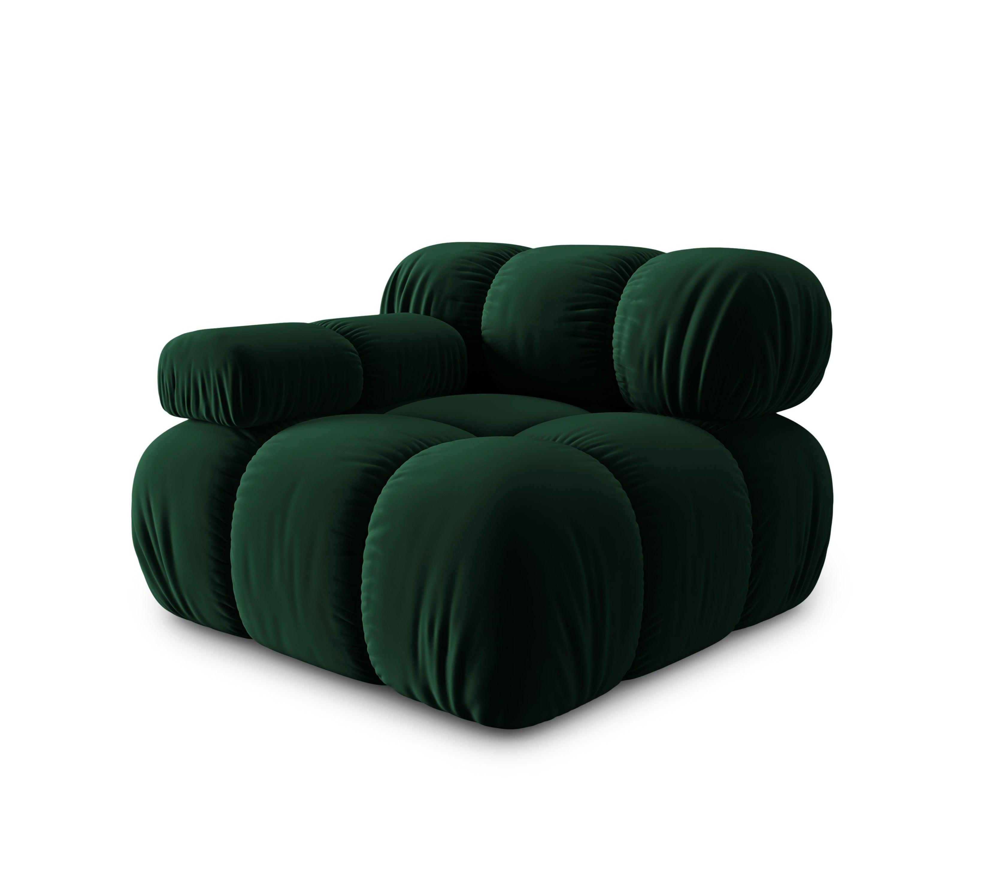 Sofa modułowa TROPEA - moduł lewostronny butelkowa zieleń Milo Casa Eye on Design