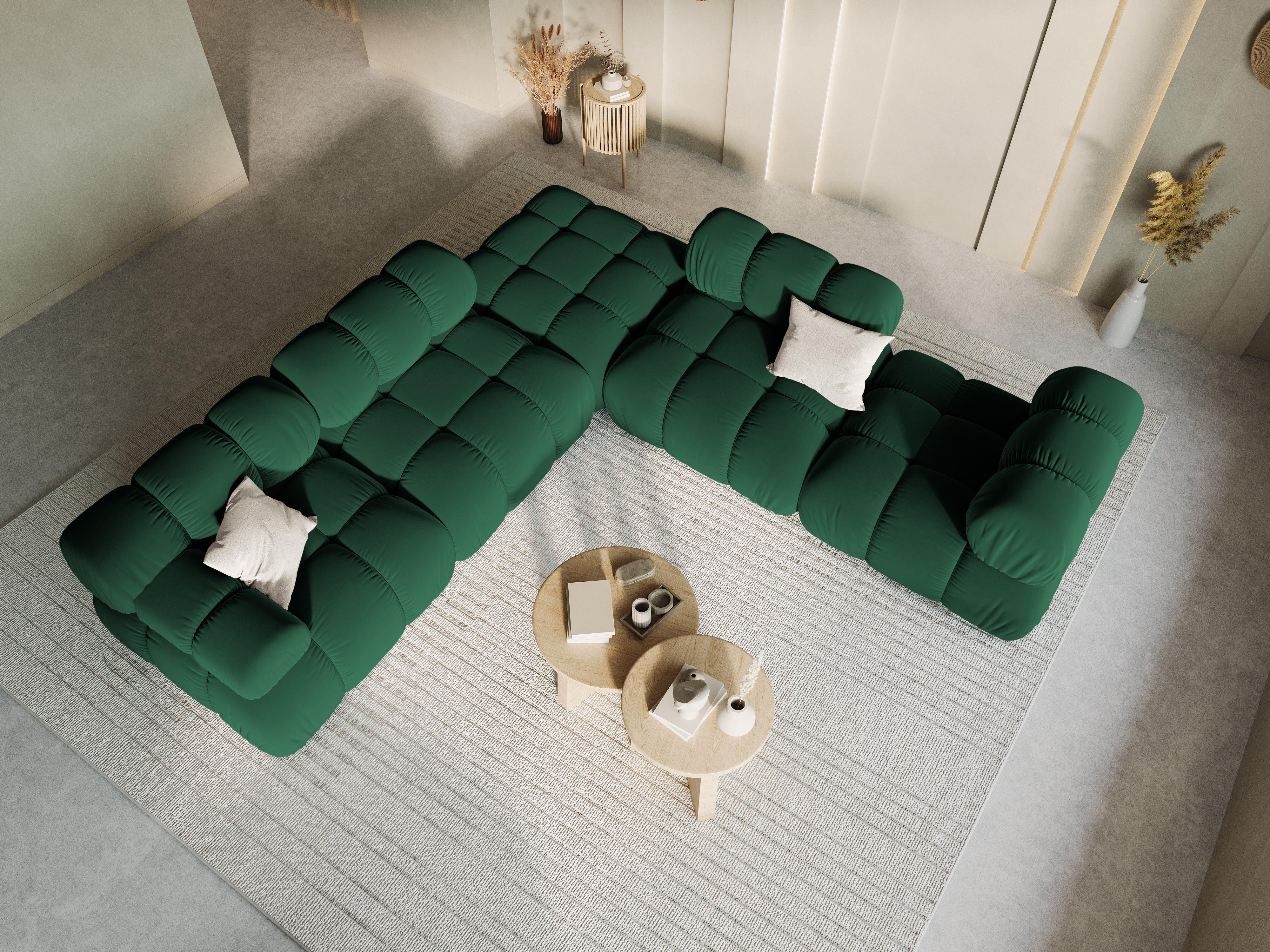 Sofa modułowa TROPEA - moduł lewostronny butelkowa zieleń Milo Casa Eye on Design