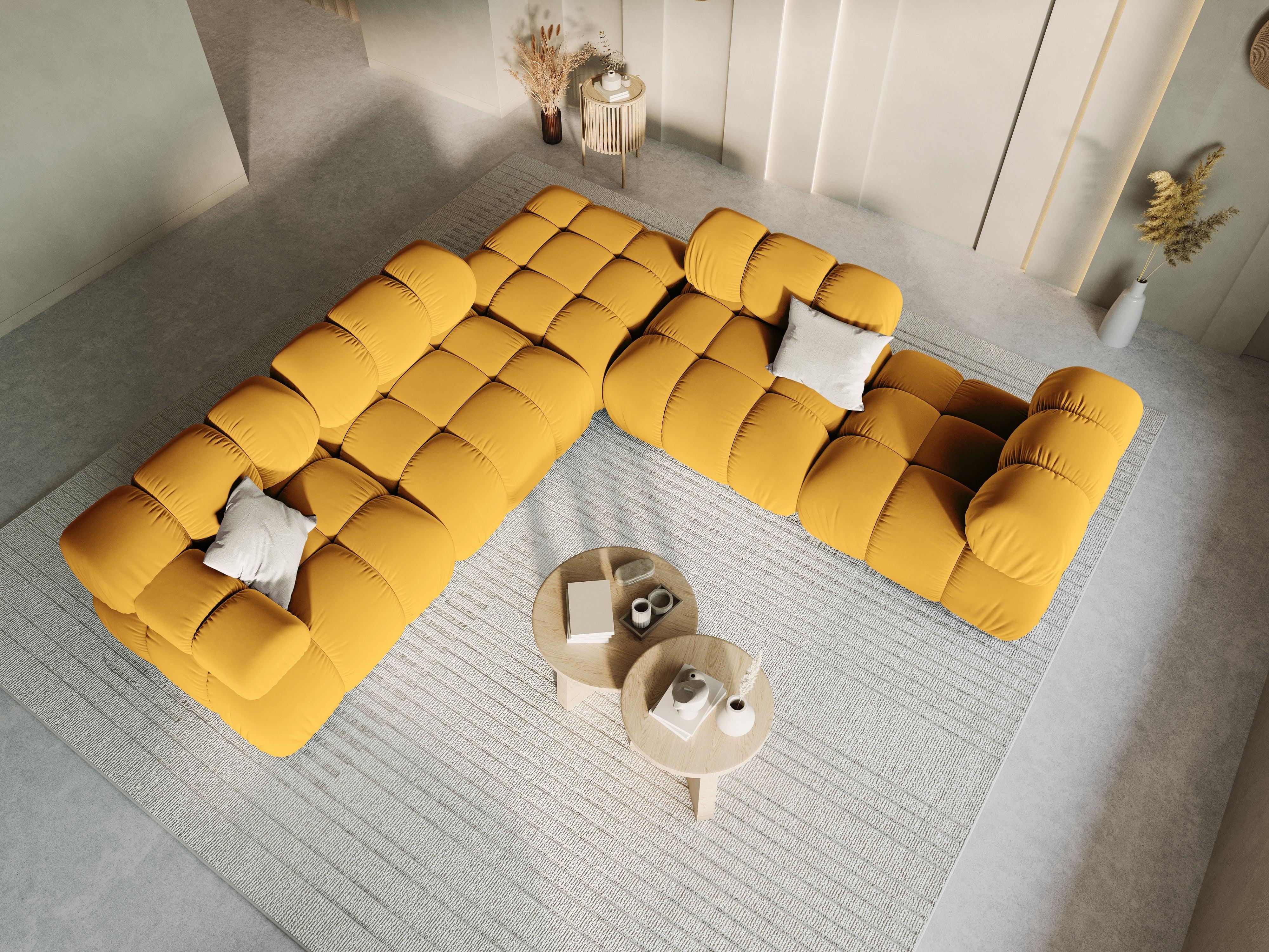 Sofa modułowa TROPEA - moduł lewostronny musztardowy Milo Casa Eye on Design