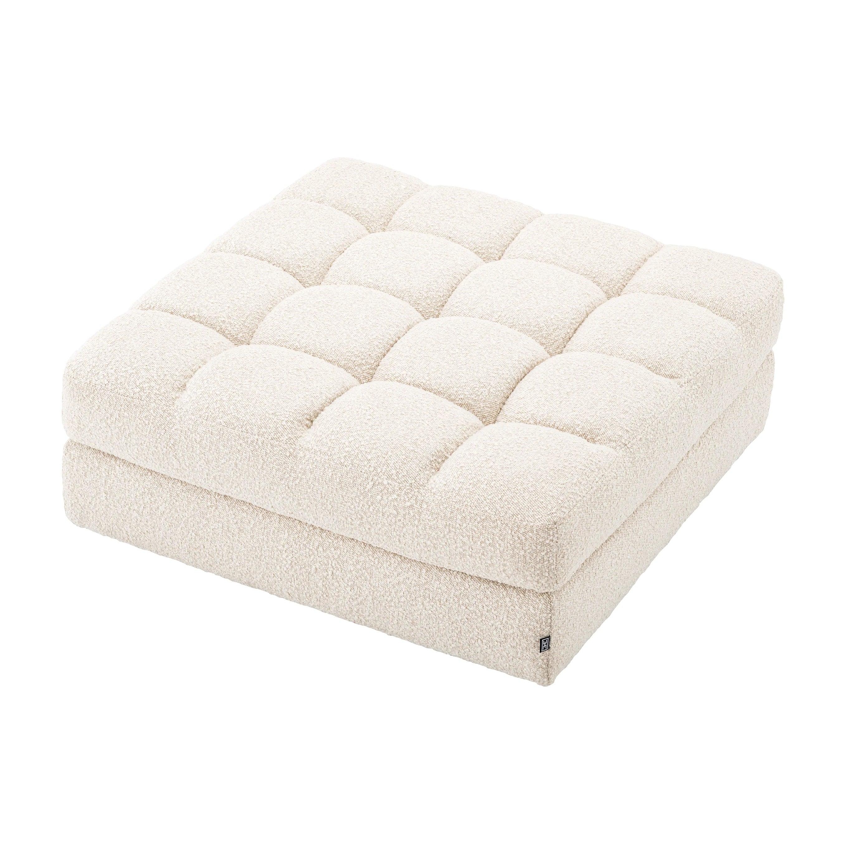 Sofa modułowa w tkaninie boucle DEAN - puf kremowy Eichholtz Eye on Design