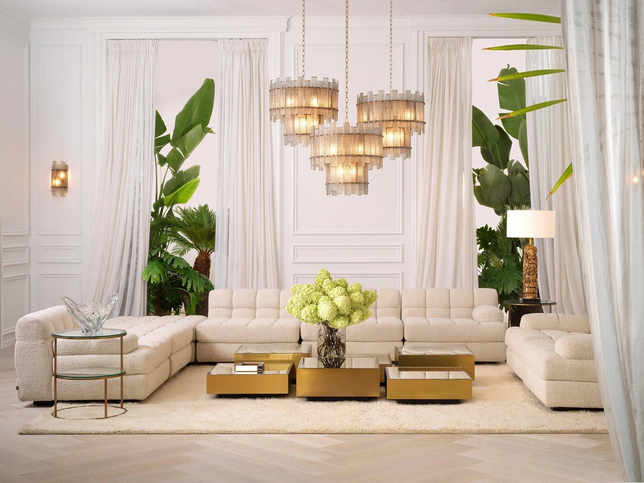 Sofa modułowa w tkaninie boucle DEAN - siedzisko środkowe kremowe Eichholtz Eye on Design