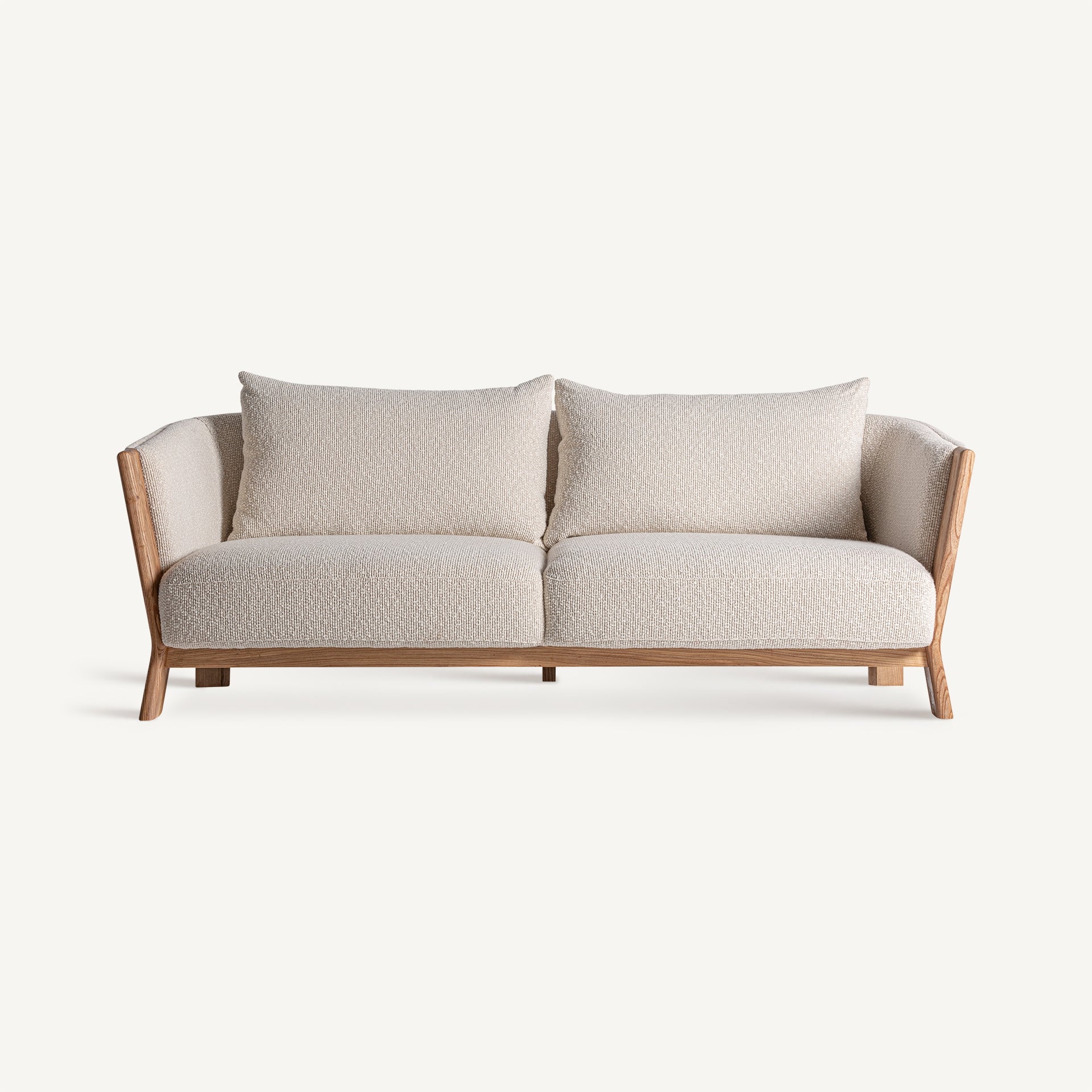 Beige NARA Sofa with Oak Base