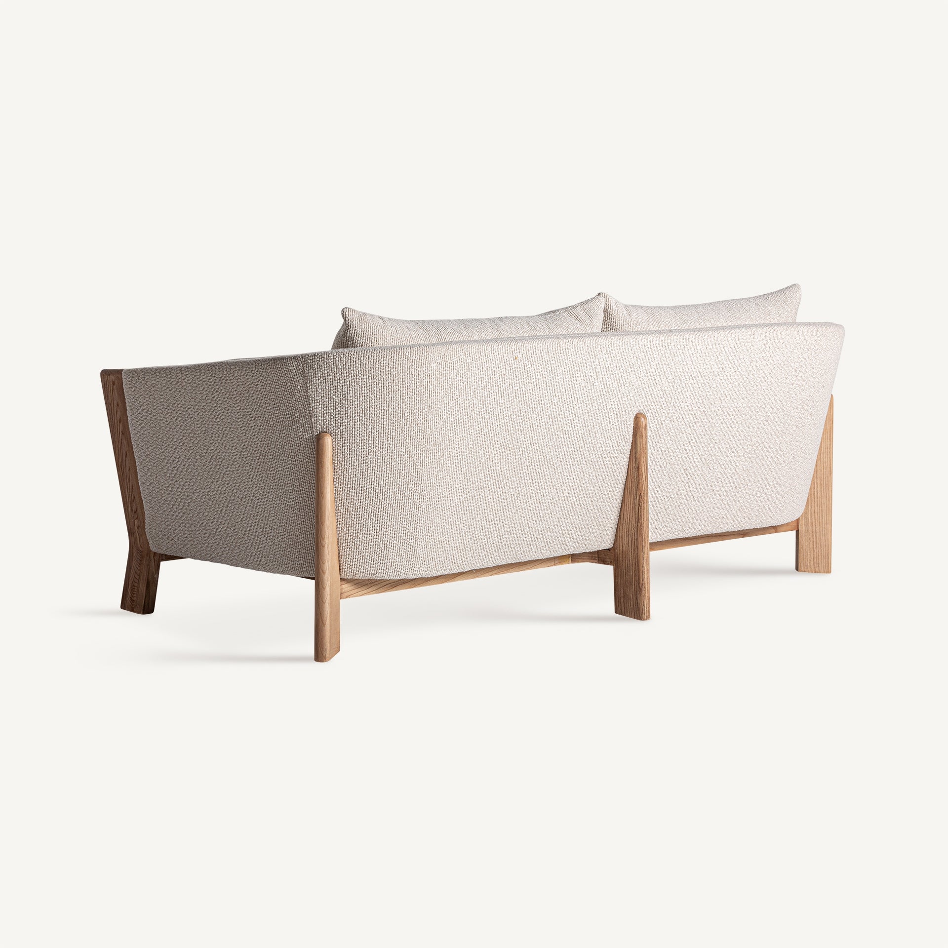 Beige NARA Sofa with Oak Base