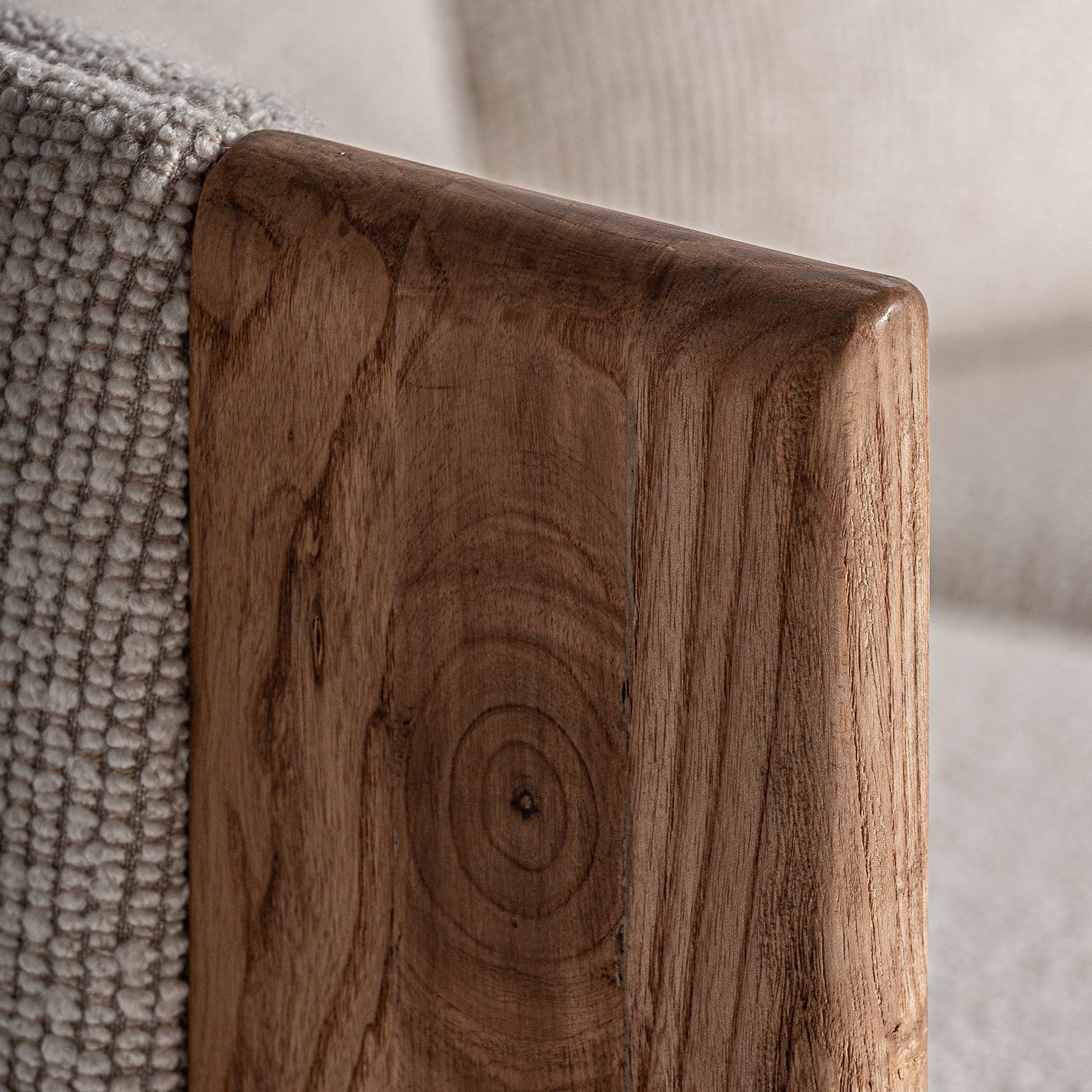 Beige NARA Sofa with Oak Base