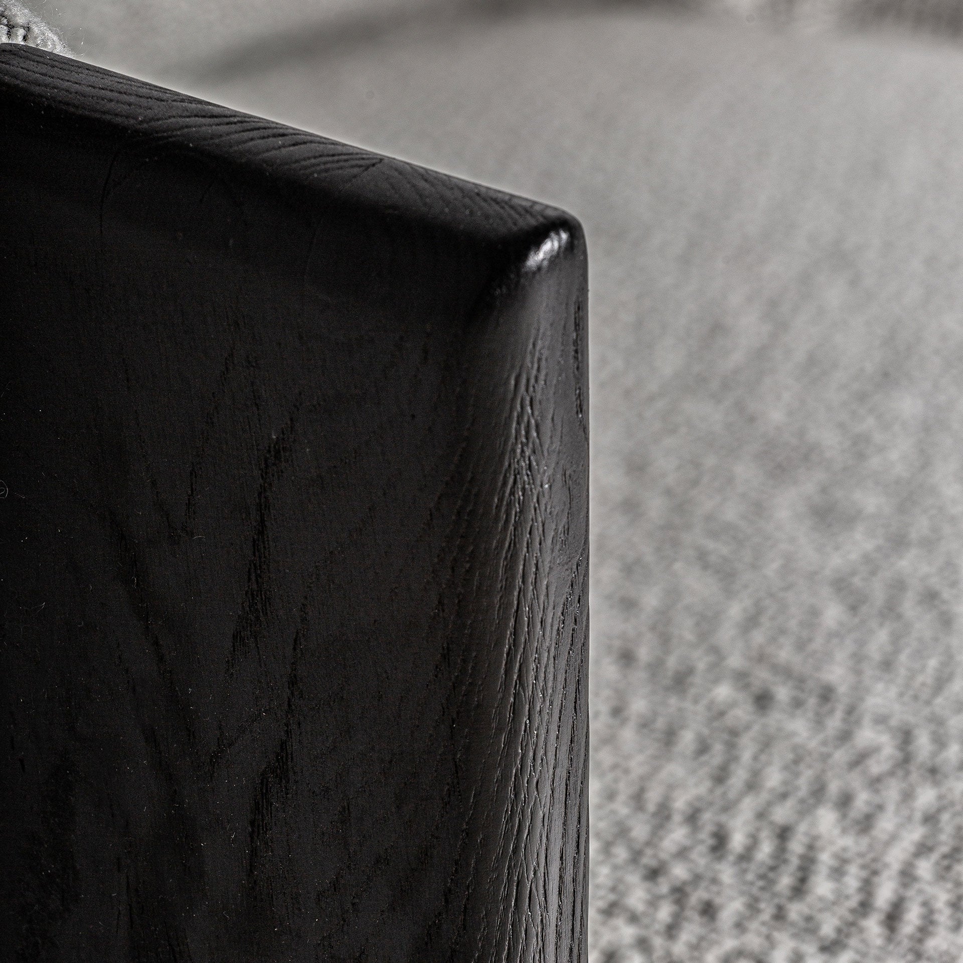 NARA Sofa in Gray with Black Oak Base