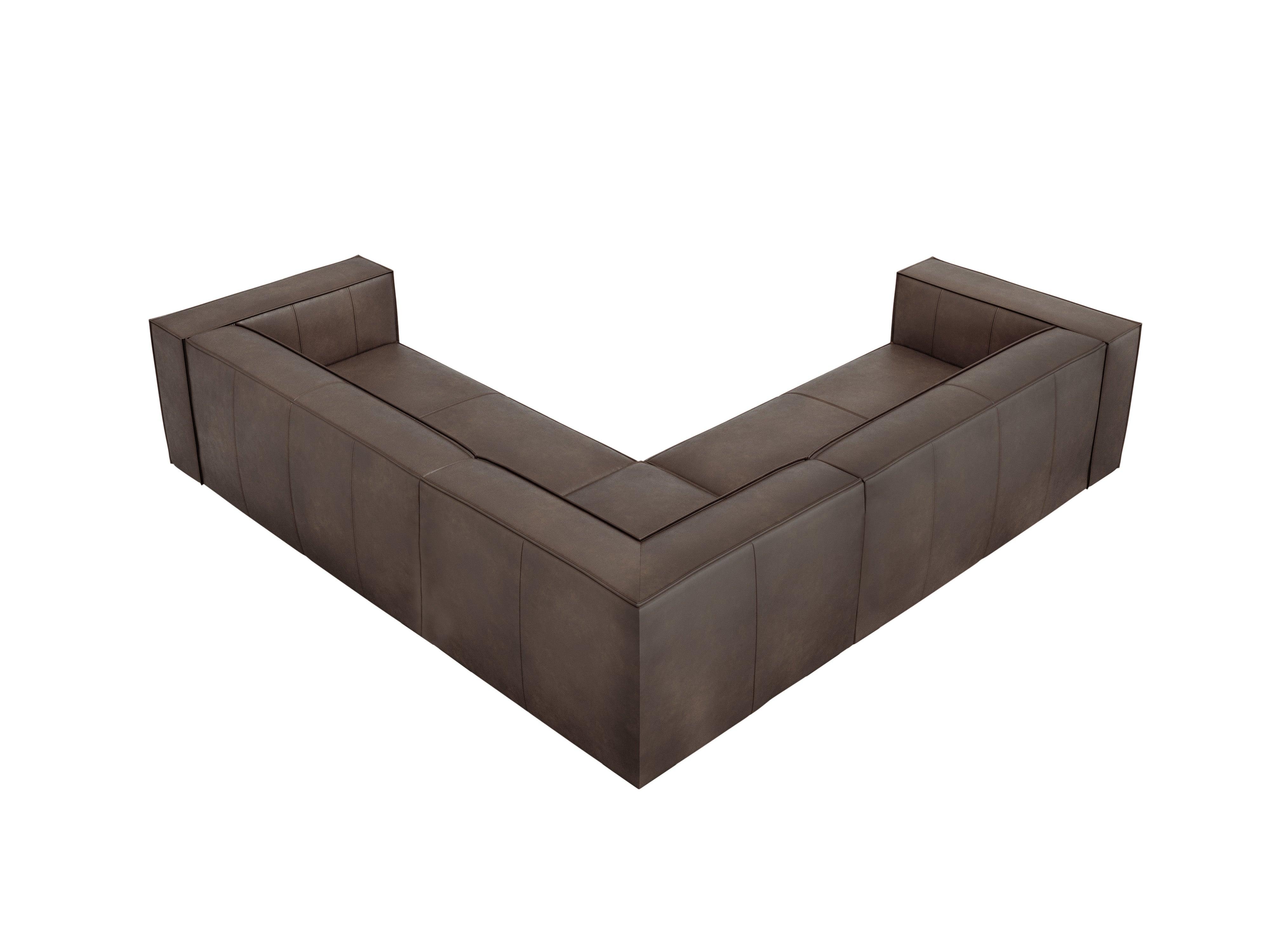 Sofa narożna skórzana MADAME oliwkowy brąz Windsor & Co Eye on Design