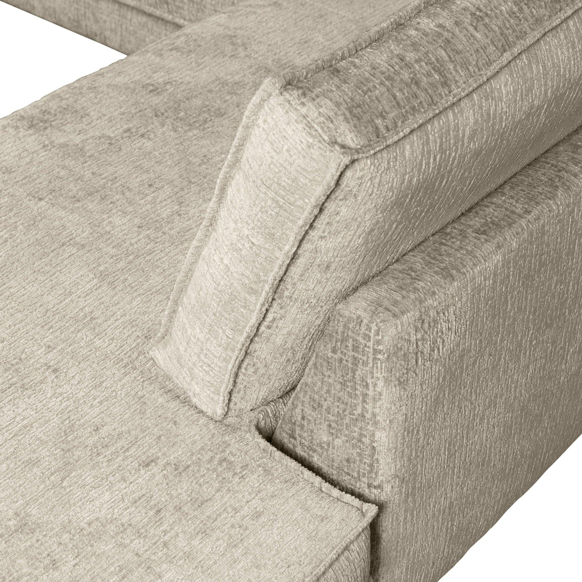 Sofa narożna welurowa lewostronna RODEO beżowy Be Pure Eye on Design