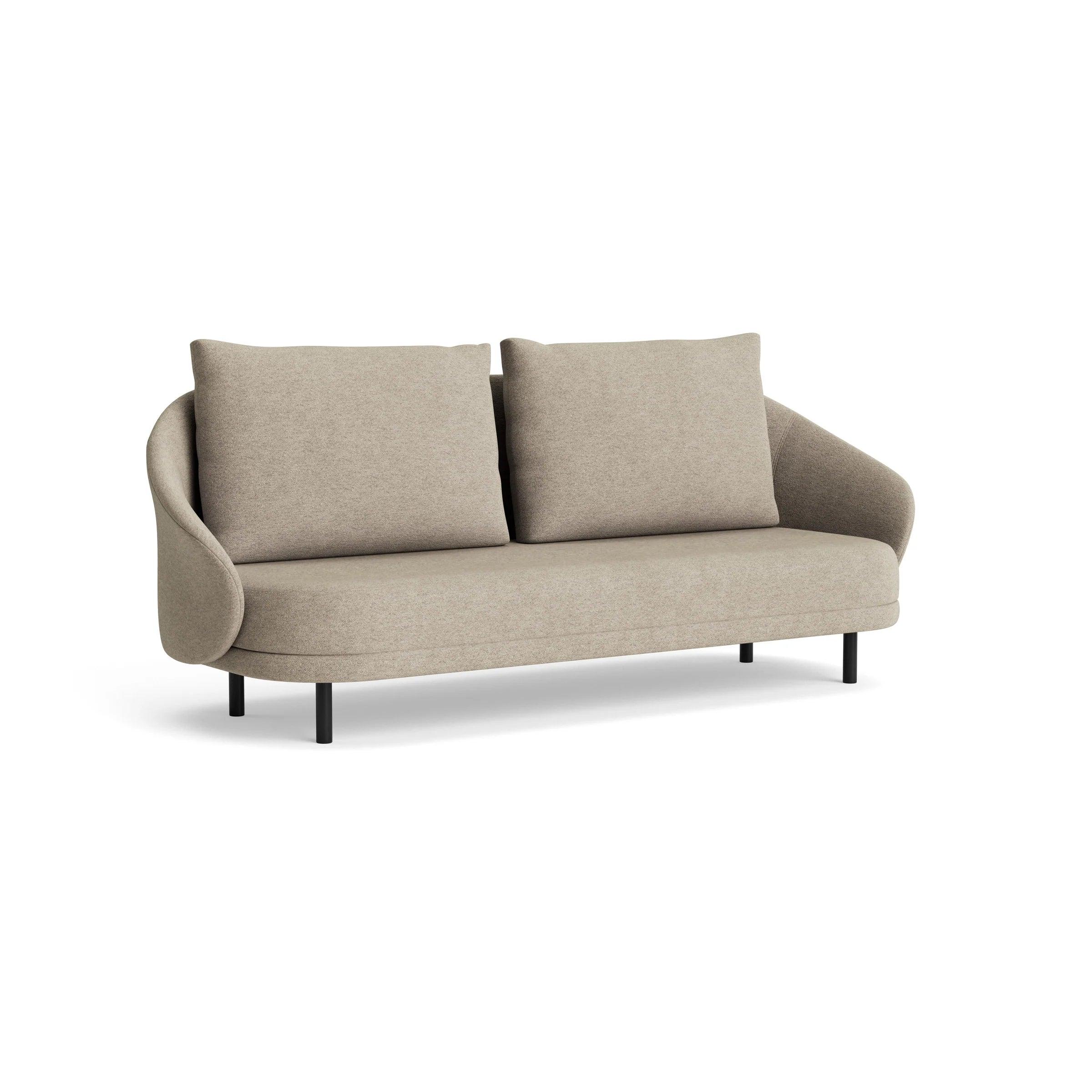 Sofa NEW WAVE dębowy NORR11 czarny dębowy tkanina boucle beżowy Eye on Design