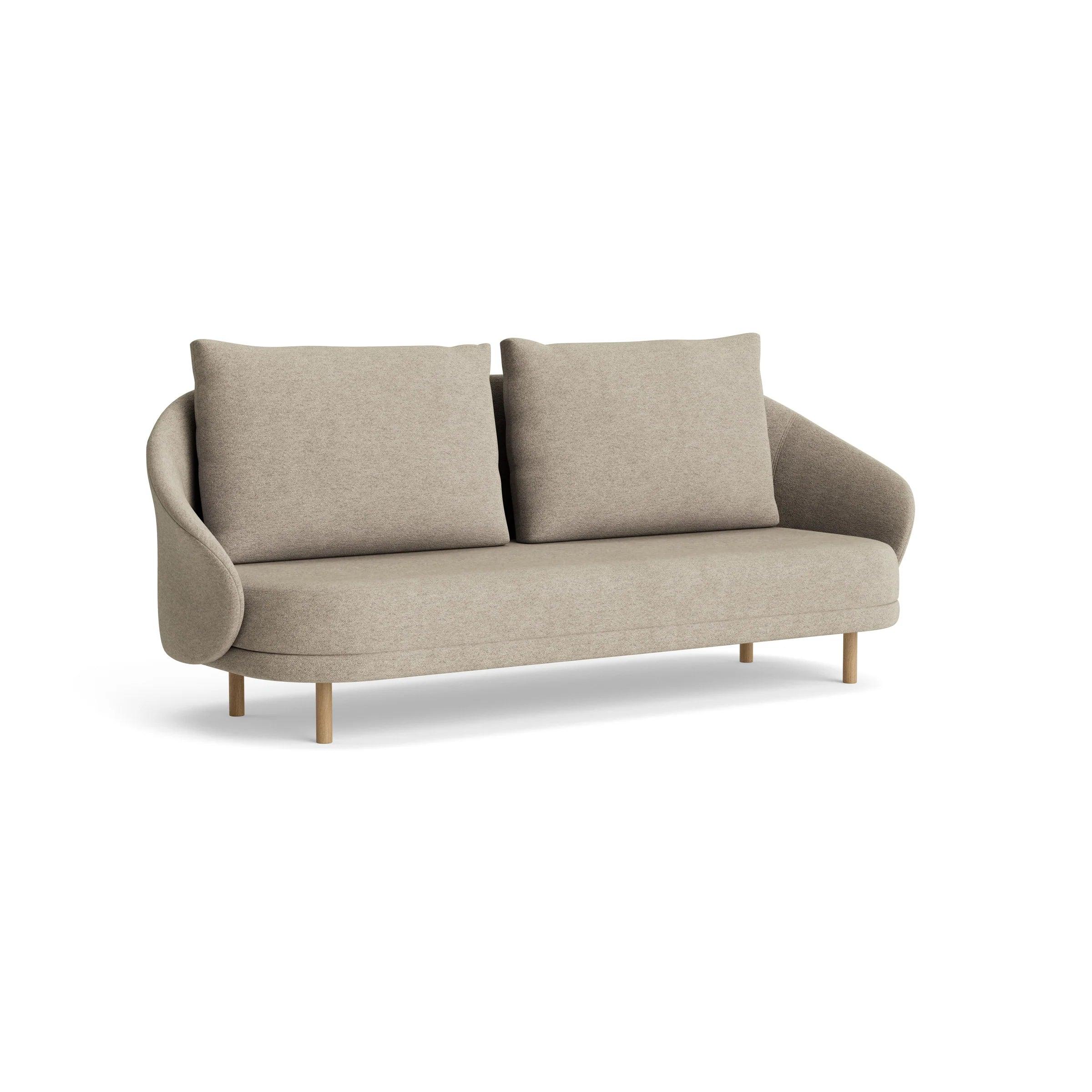 Sofa NEW WAVE dębowy NORR11 naturalny dębowy tkanina boucle beżowy Eye on Design
