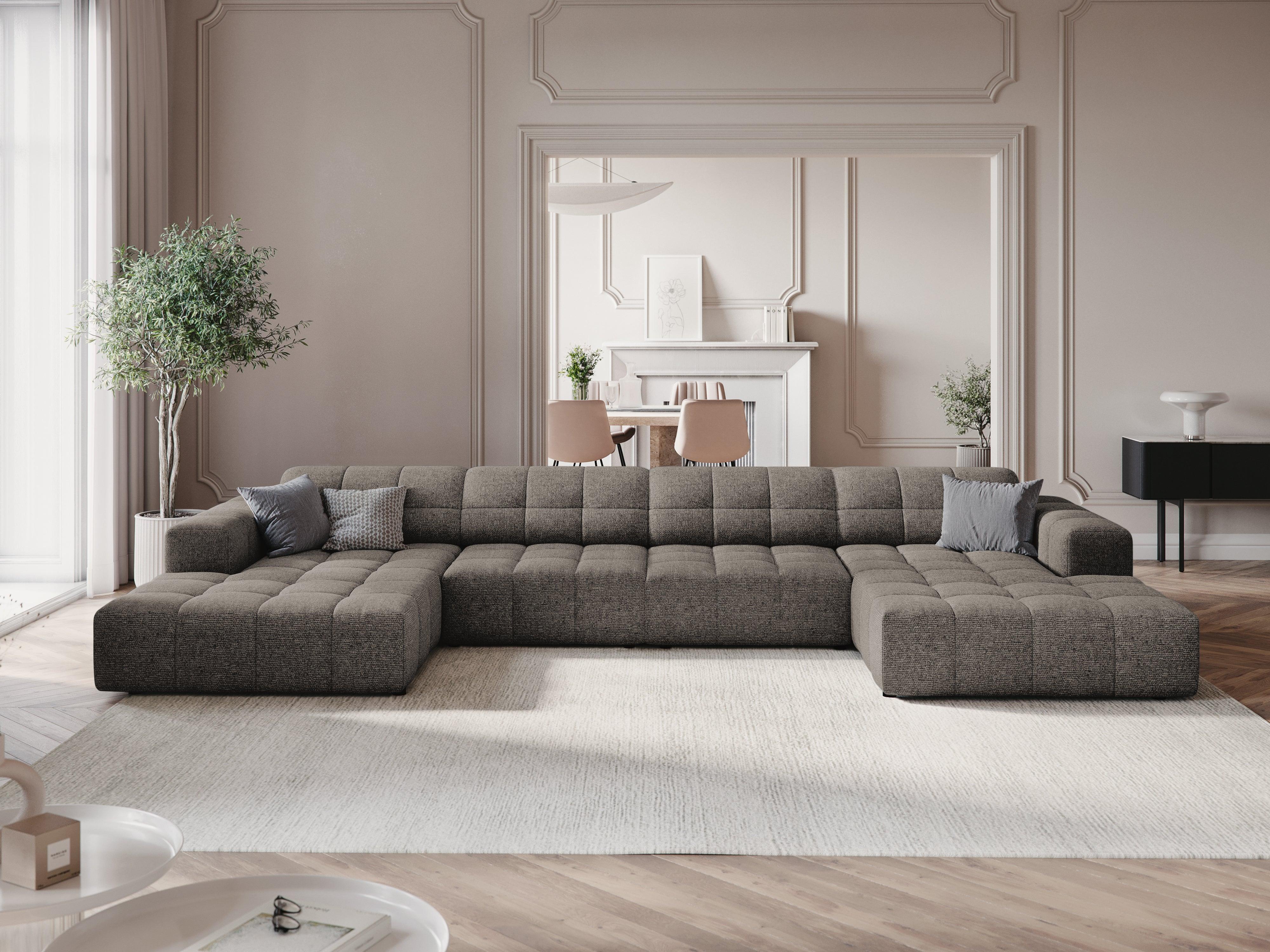 Sofa panoramiczna 6-osobowa CHICAGO szary szenil Cosmopolitan Design Eye on Design