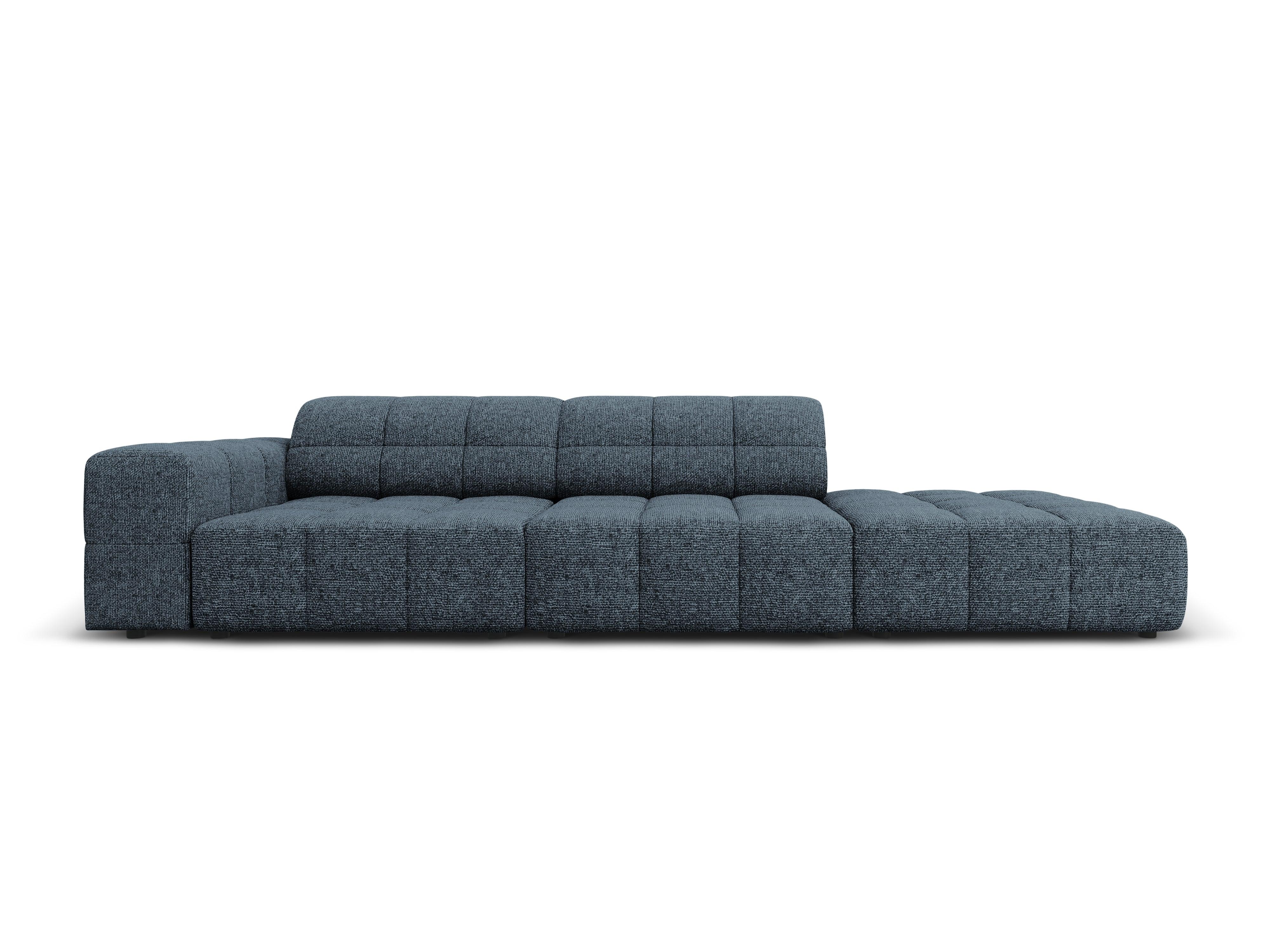 Sofa prawostronna 3-osobowa CHICAGO niebieski szenil Cosmopolitan Design Eye on Design