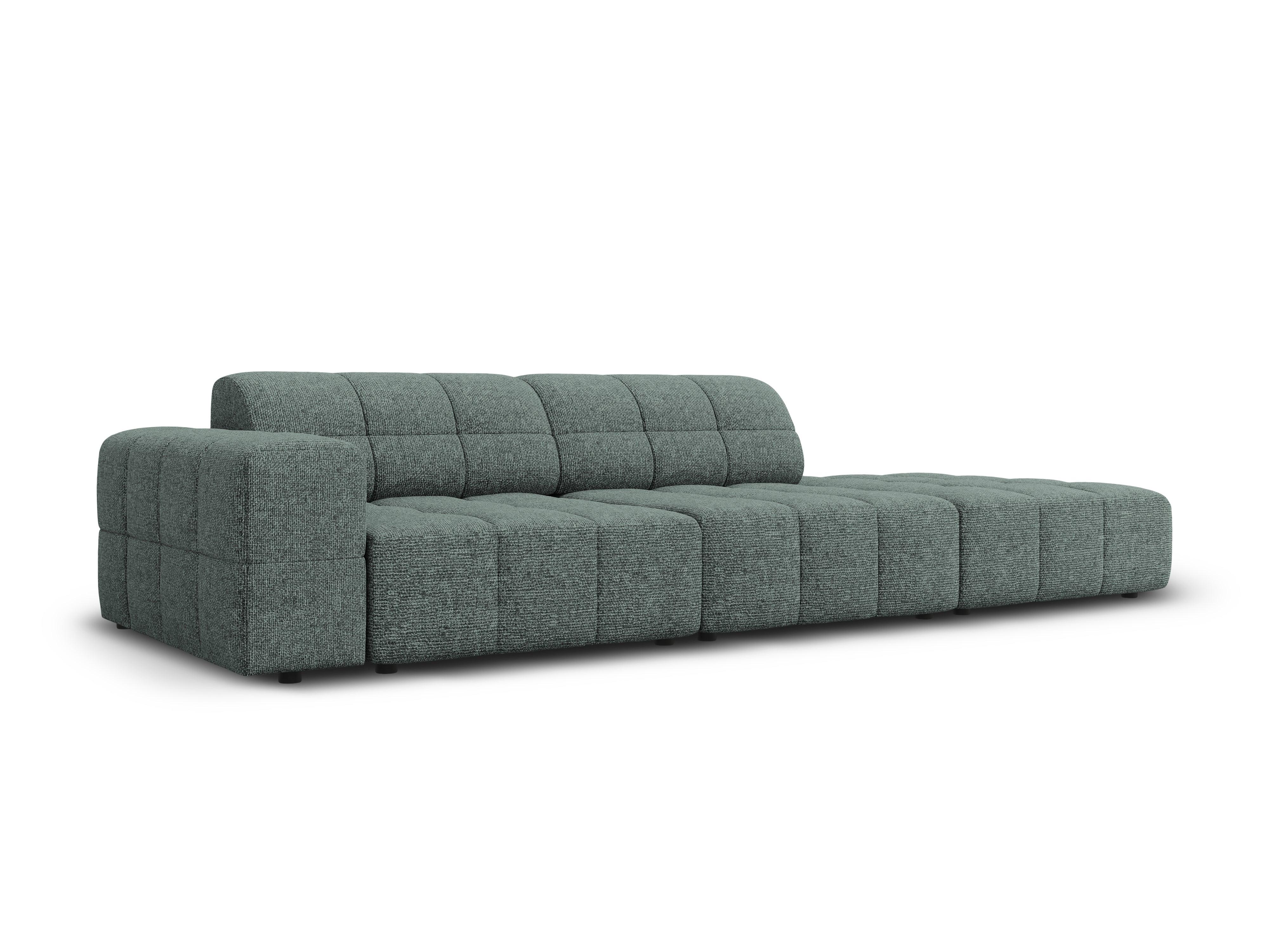 Sofa prawostronna 3-osobowa CHICAGO petrol szenil Cosmopolitan Design Eye on Design