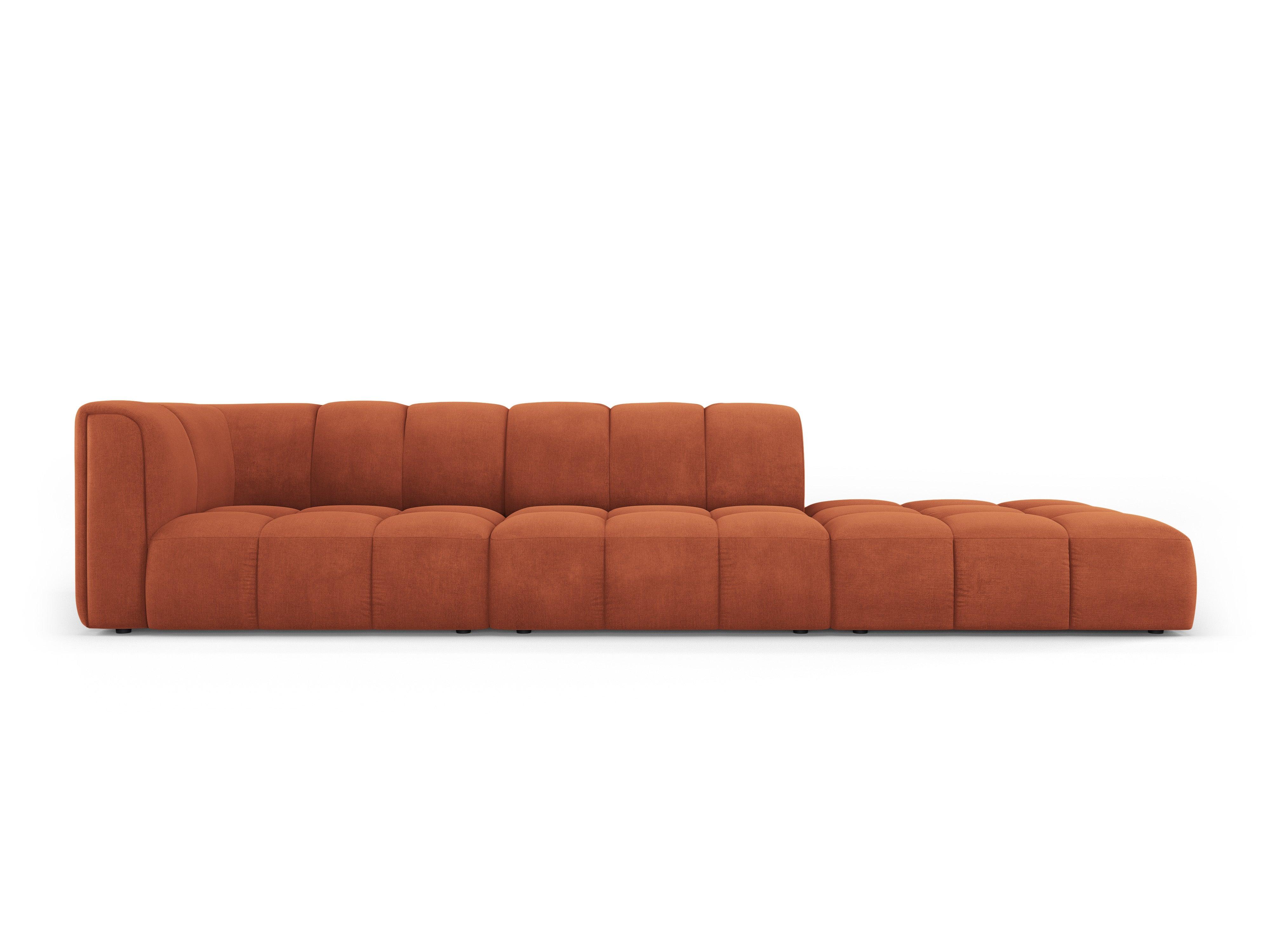 Sofa prawostronna FRANCESCA terracotta szenil Milo Casa Eye on Design
