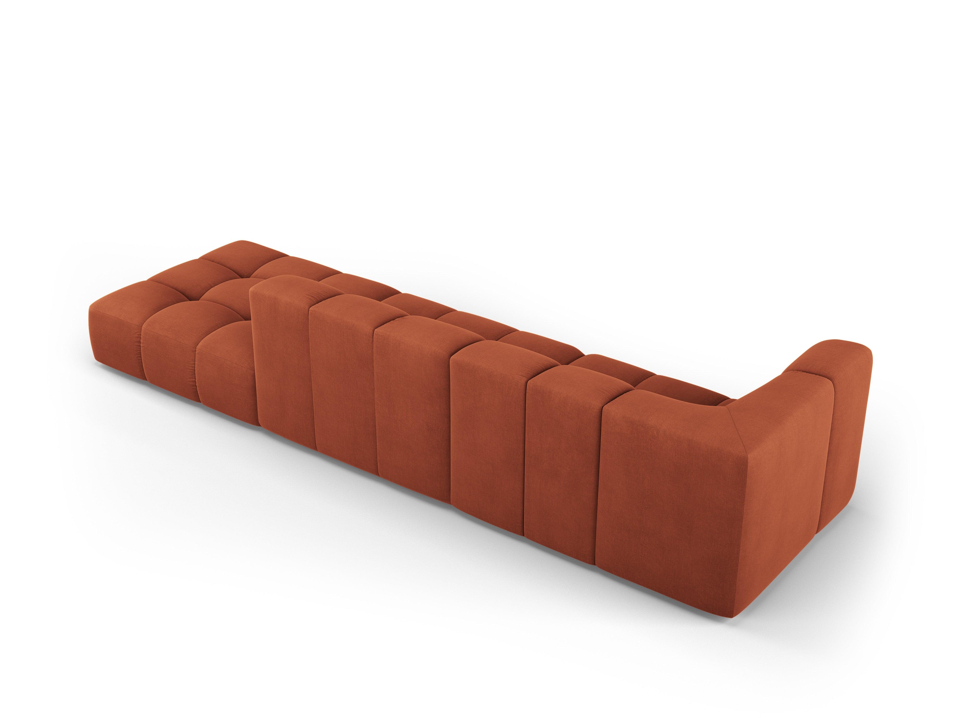 Sofa prawostronna FRANCESCA terracotta szenil Milo Casa Eye on Design