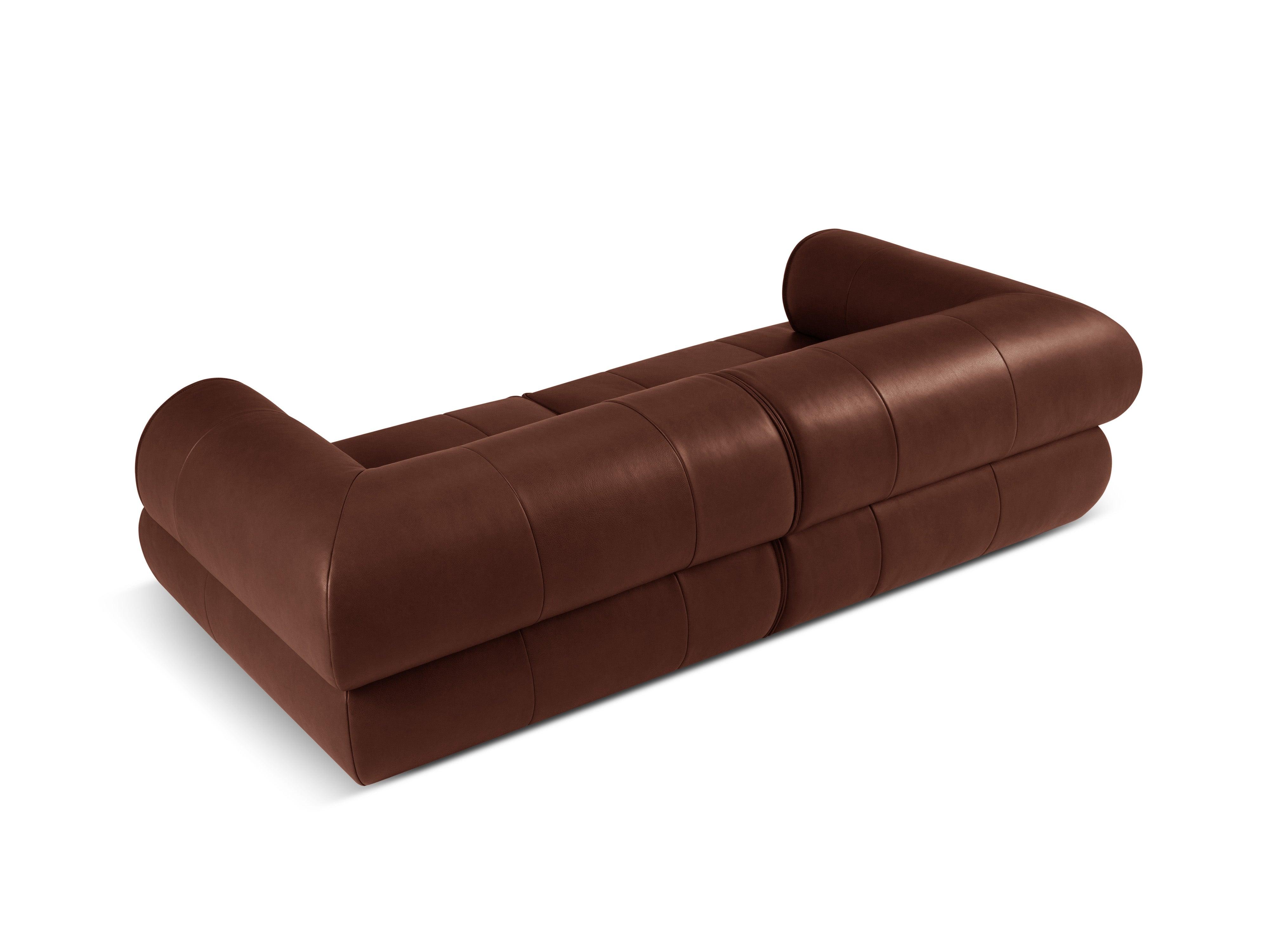 Sofa skórzana 3-osobowa LILY brązowy Maison Heritage Eye on Design