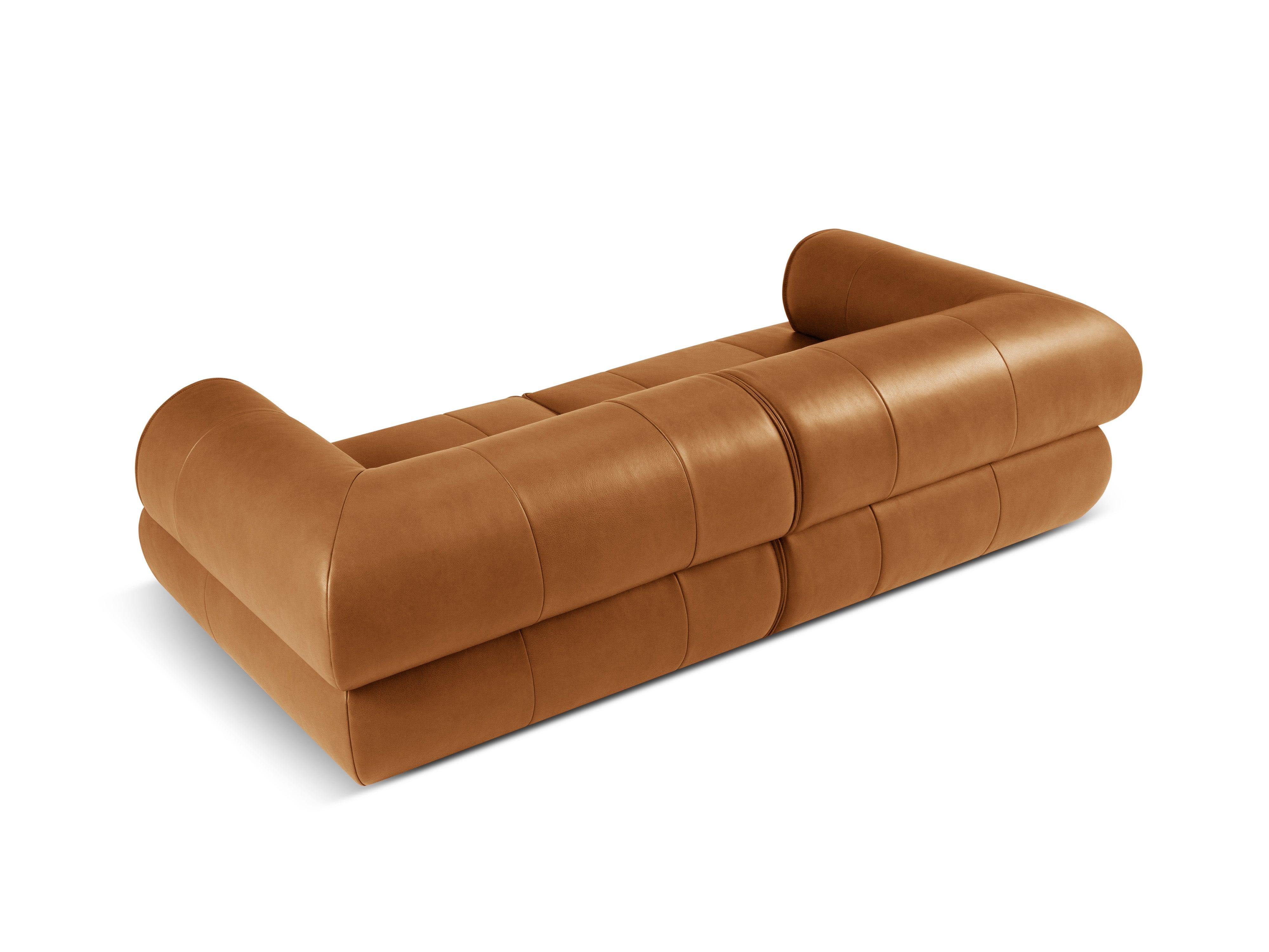 Sofa skórzana 3-osobowa LILY koniakowy Maison Heritage Eye on Design